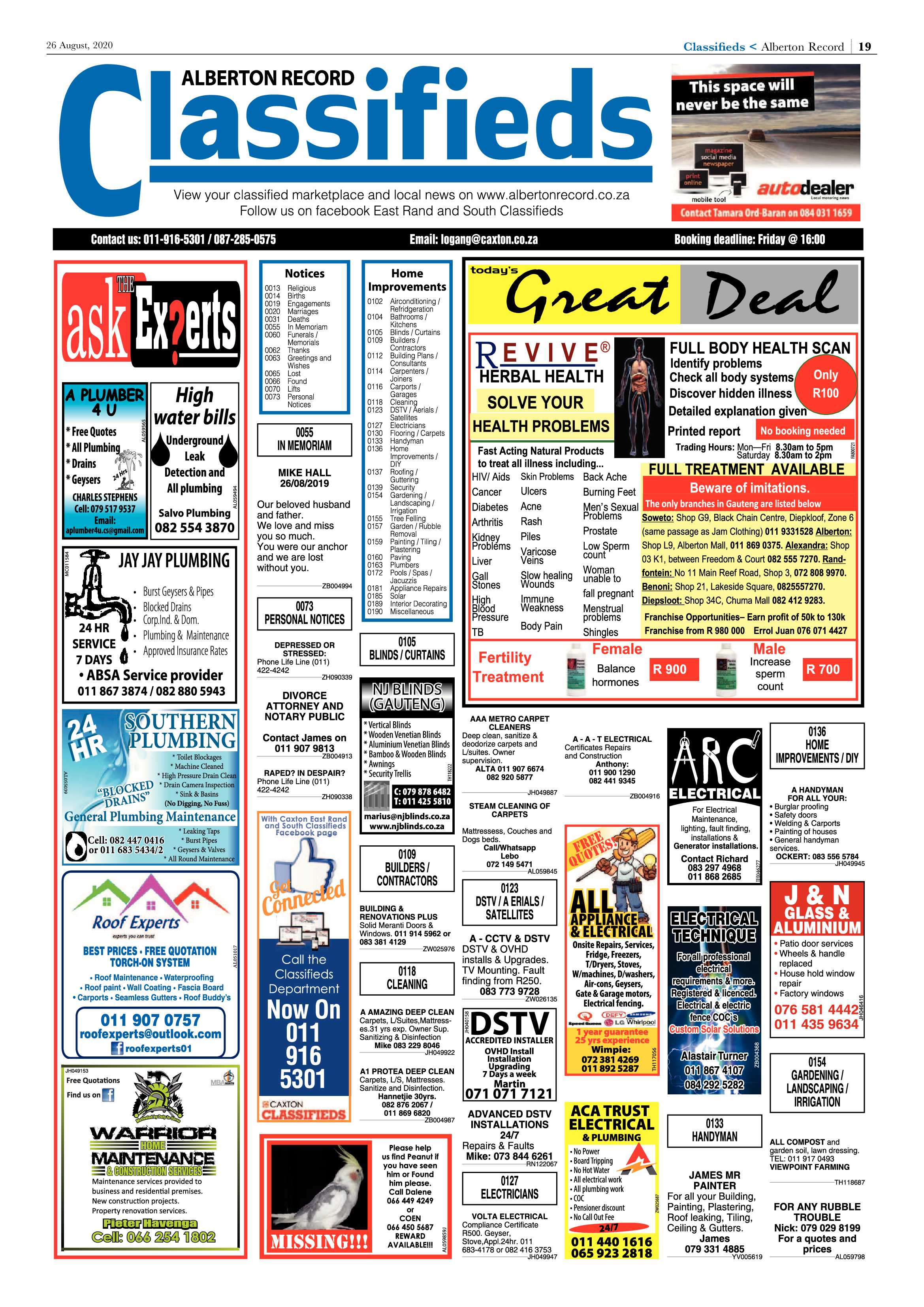 Alberton Record 26 August 2020 page 19