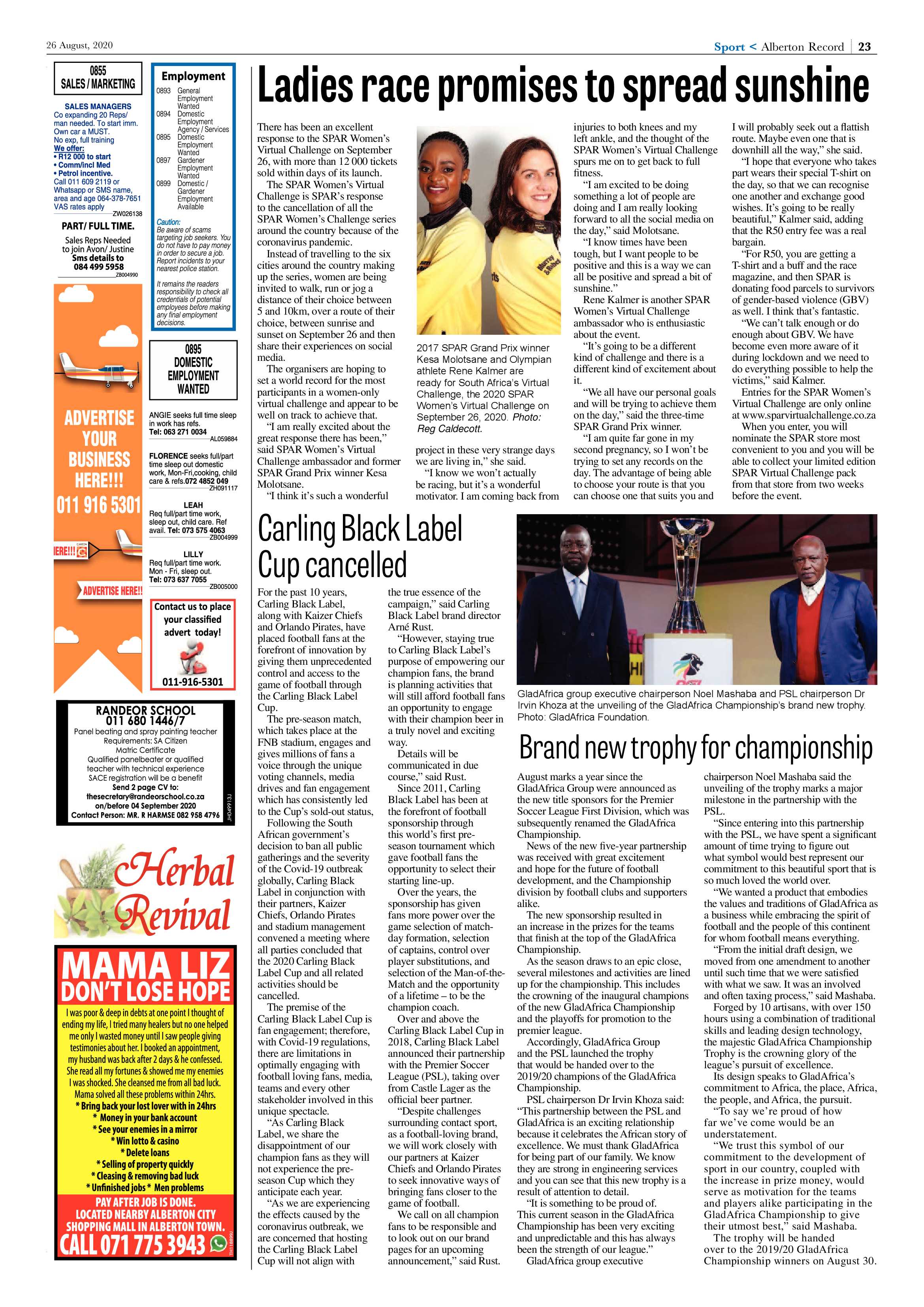 Alberton Record 26 August 2020 page 23