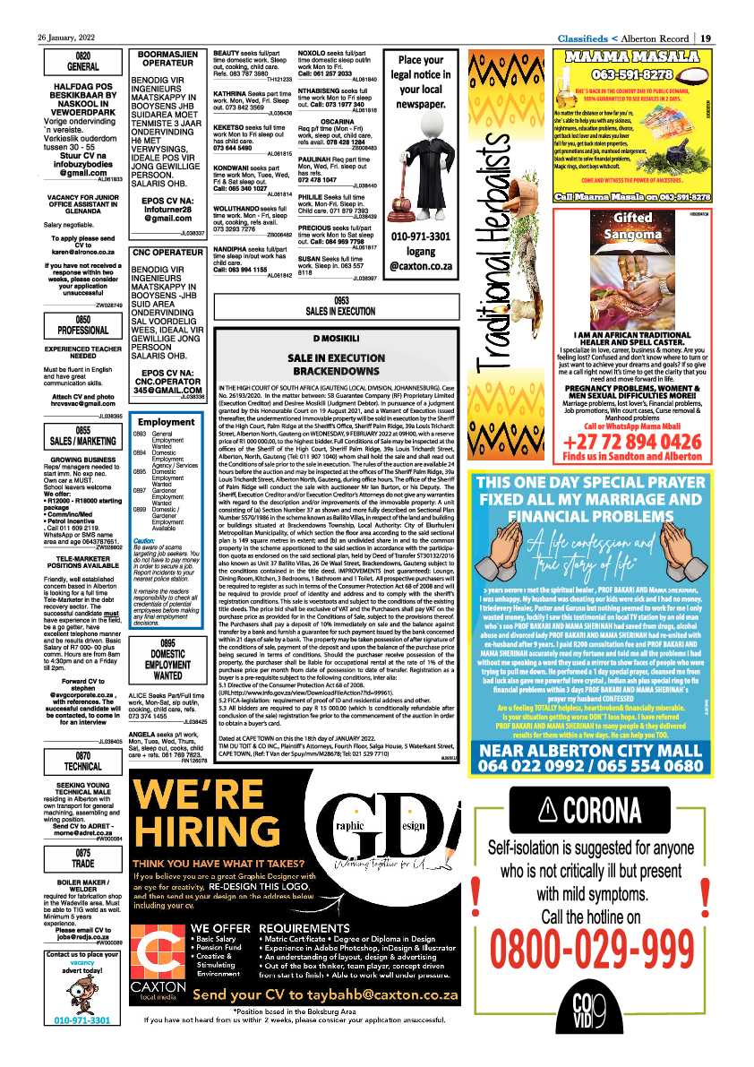Alberton Record 26 January 2022 page 21