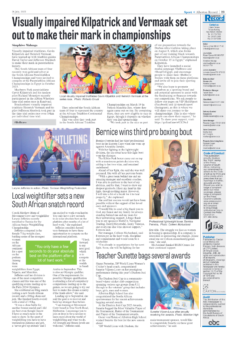 Alberton Record 26 July 2023 page 23
