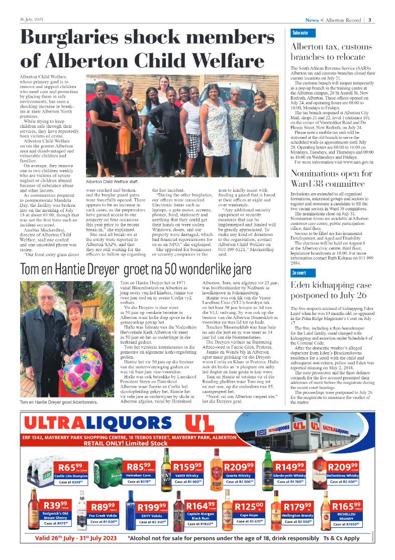 Alberton Record 26 July 2023 page 3