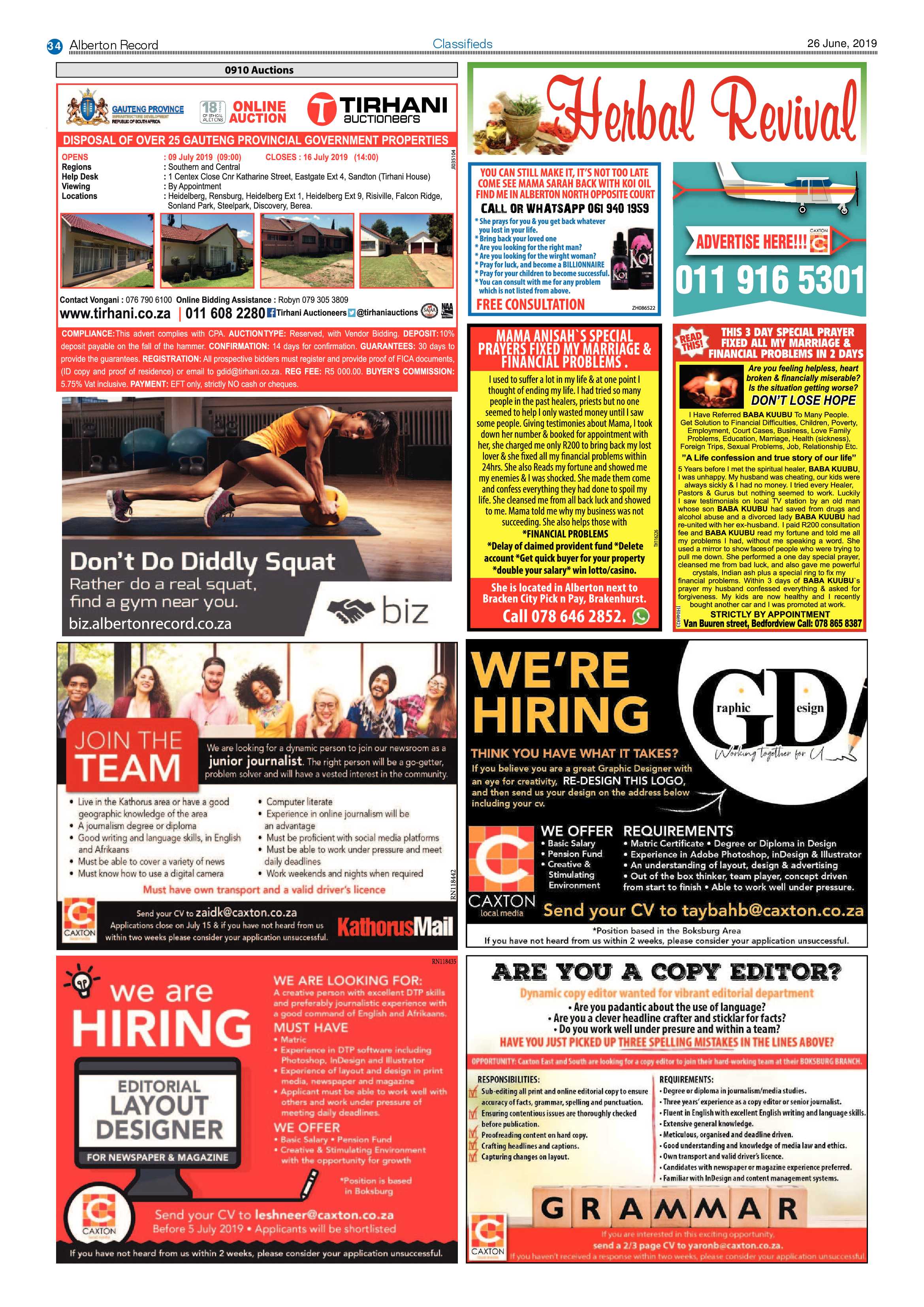 Alberton Record 26 June 2019 page 34