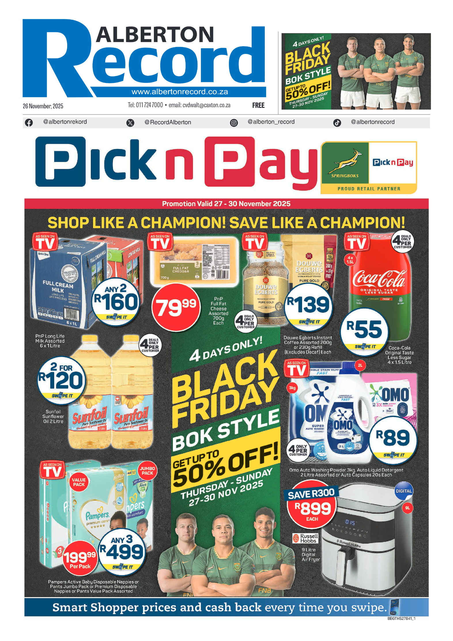 Alberton Record 26 November 2025 page 1