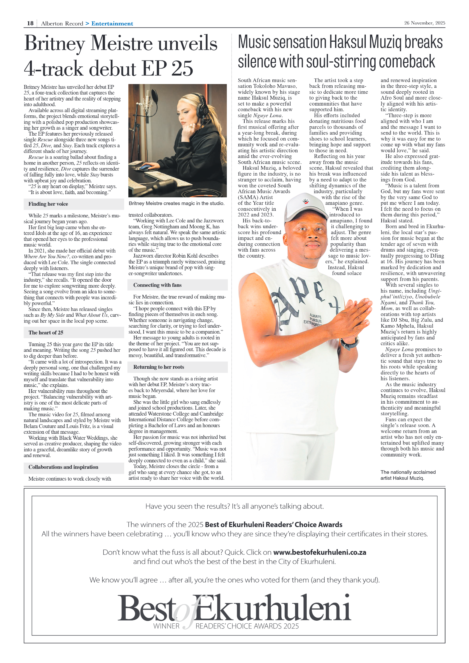 Alberton Record 26 November 2025 page 20