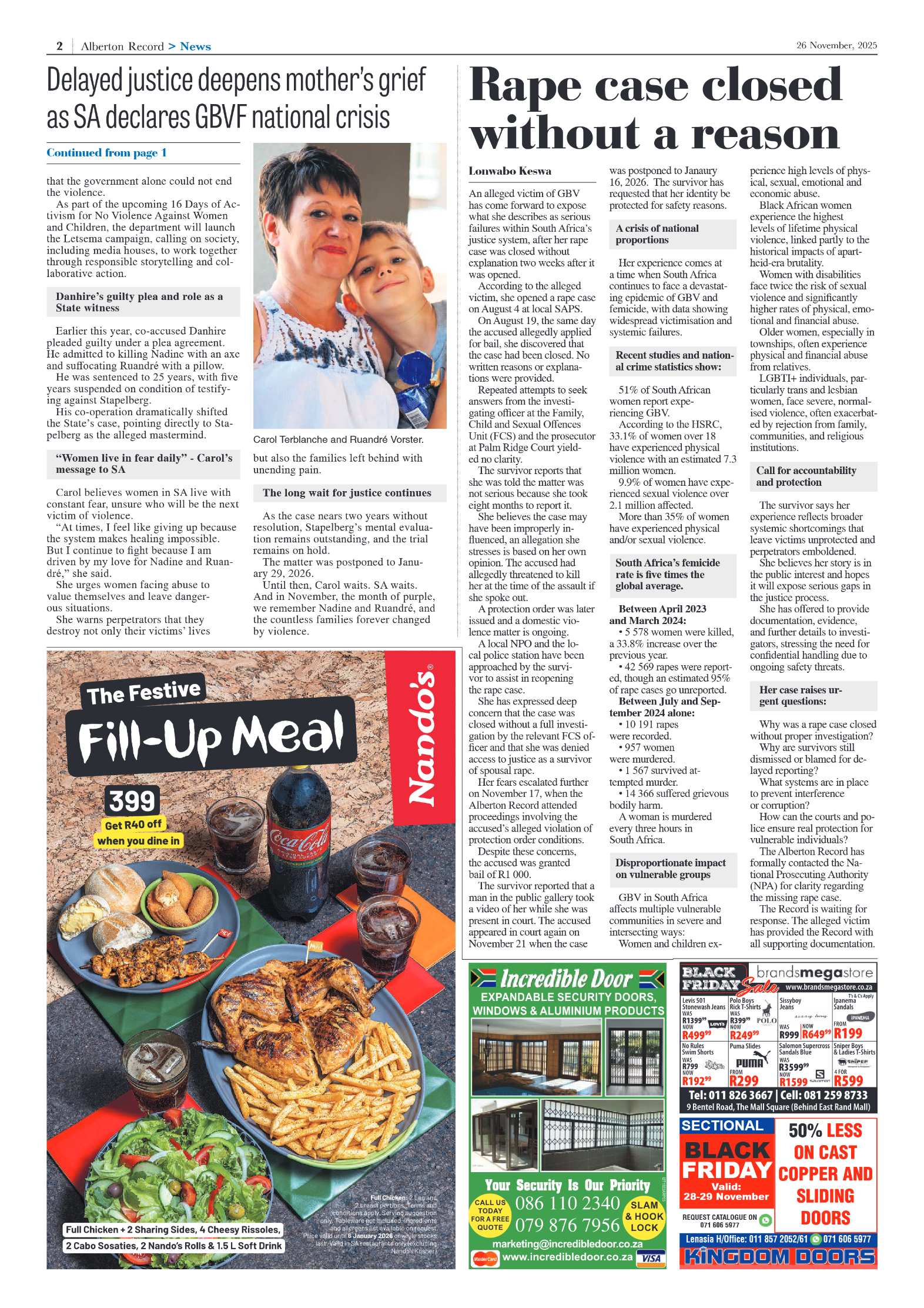 Alberton Record 26 November 2025 page 4