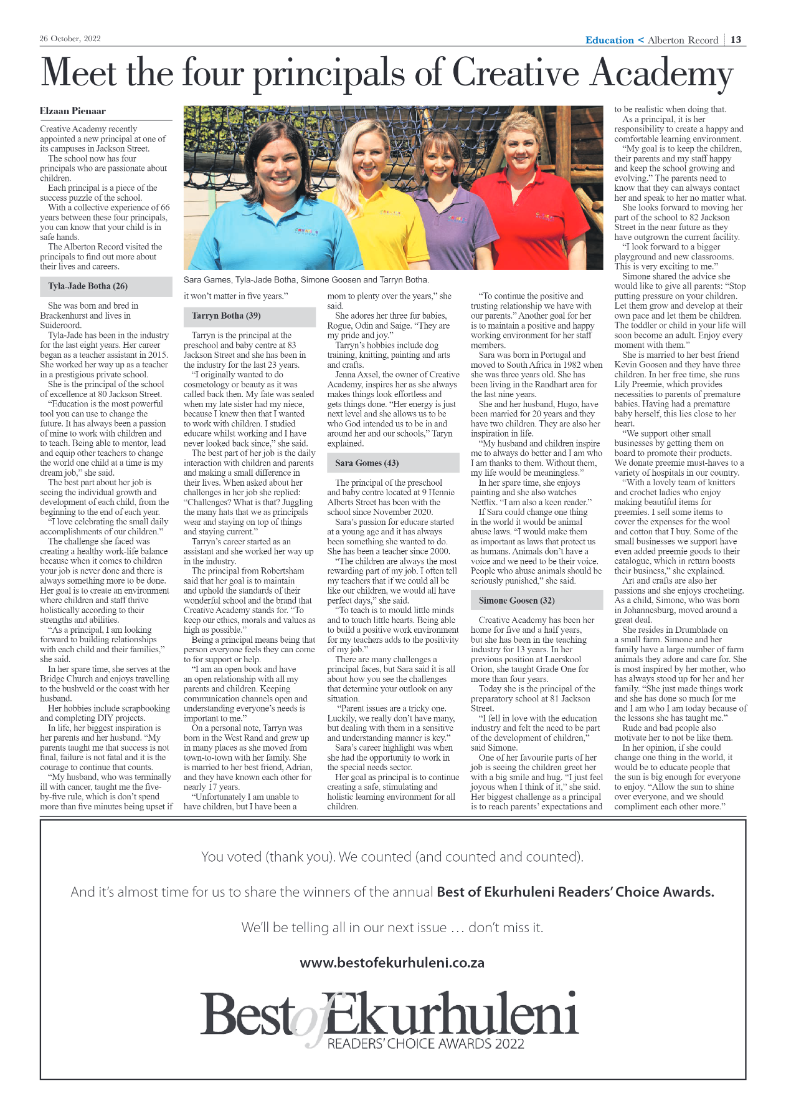Alberton Record 26 October 2022 page 15