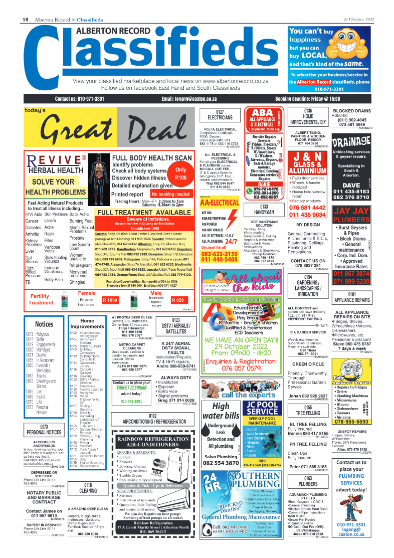 Alberton Record 26 October 2022 page 20