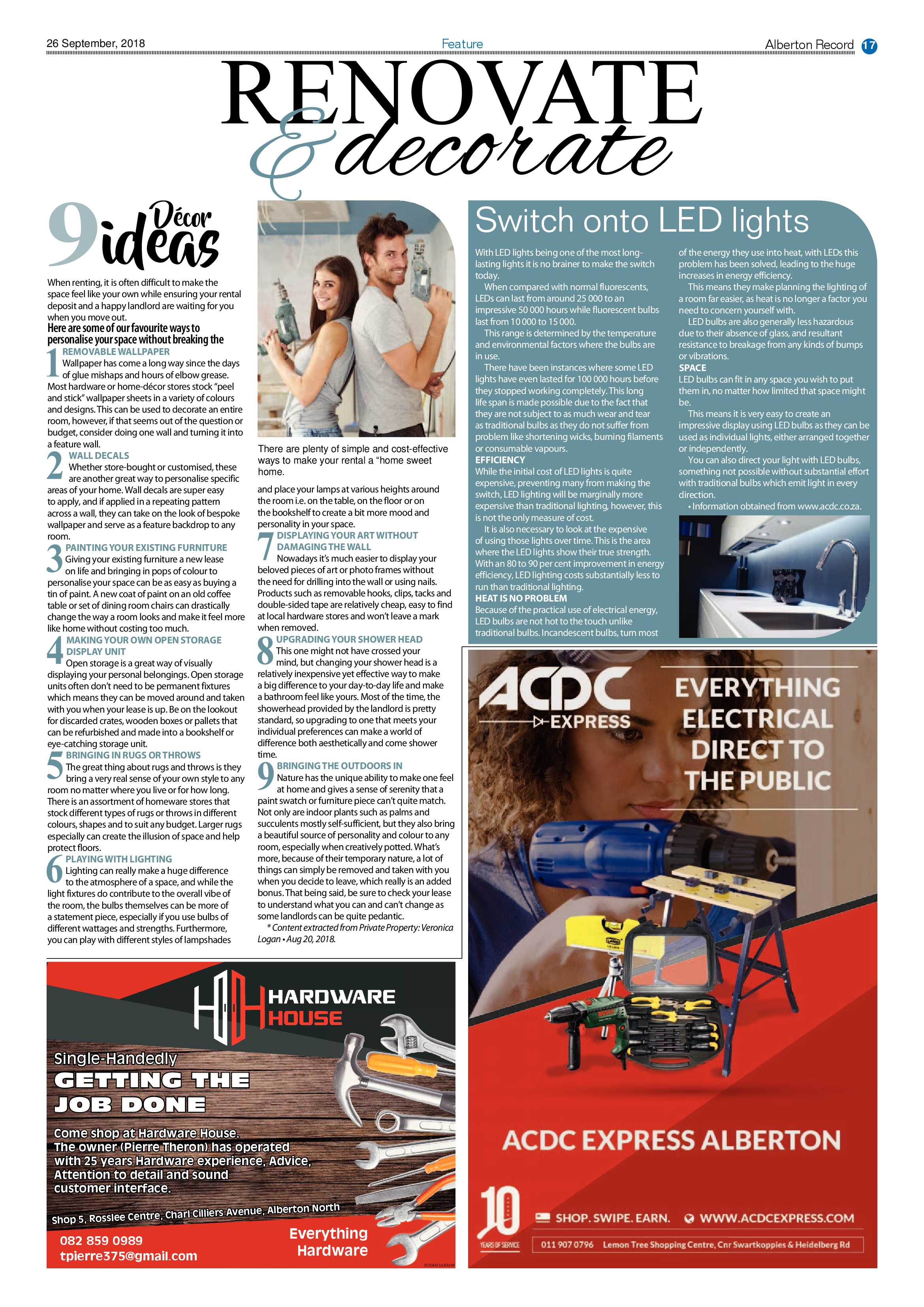 Alberton Record 26 September 2018 page 17