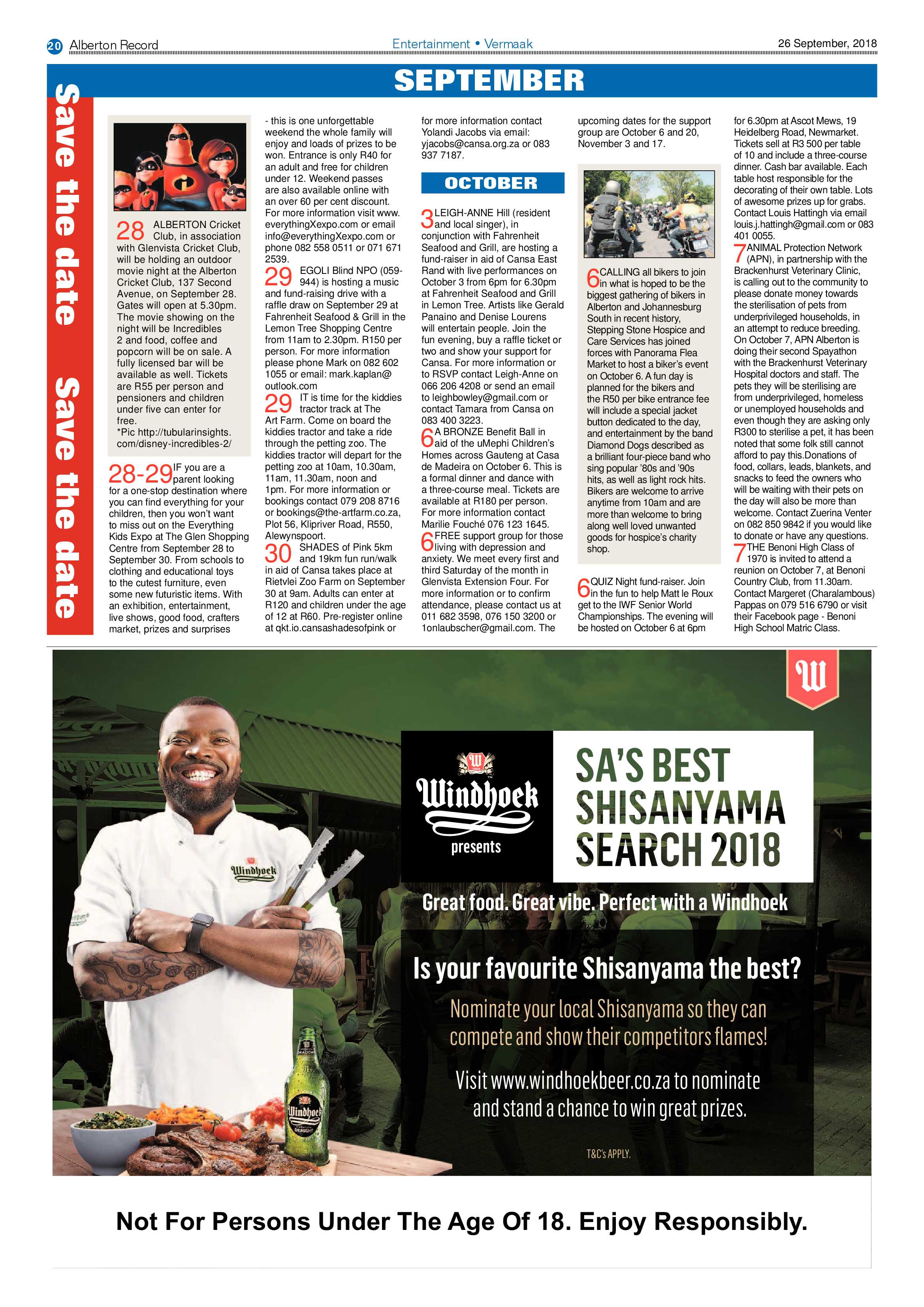 Alberton Record 26 September 2018 page 20