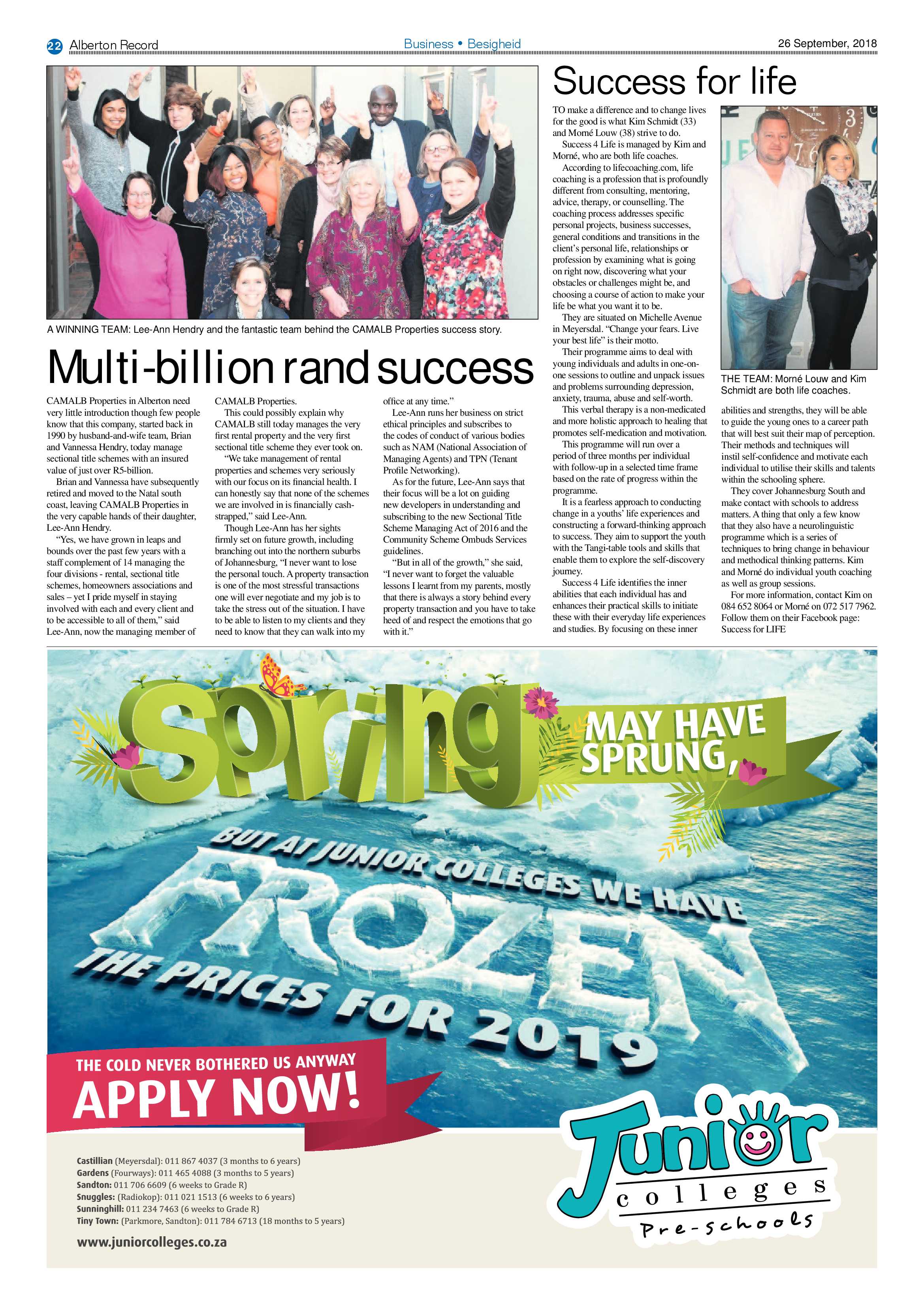 Alberton Record 26 September 2018 page 22