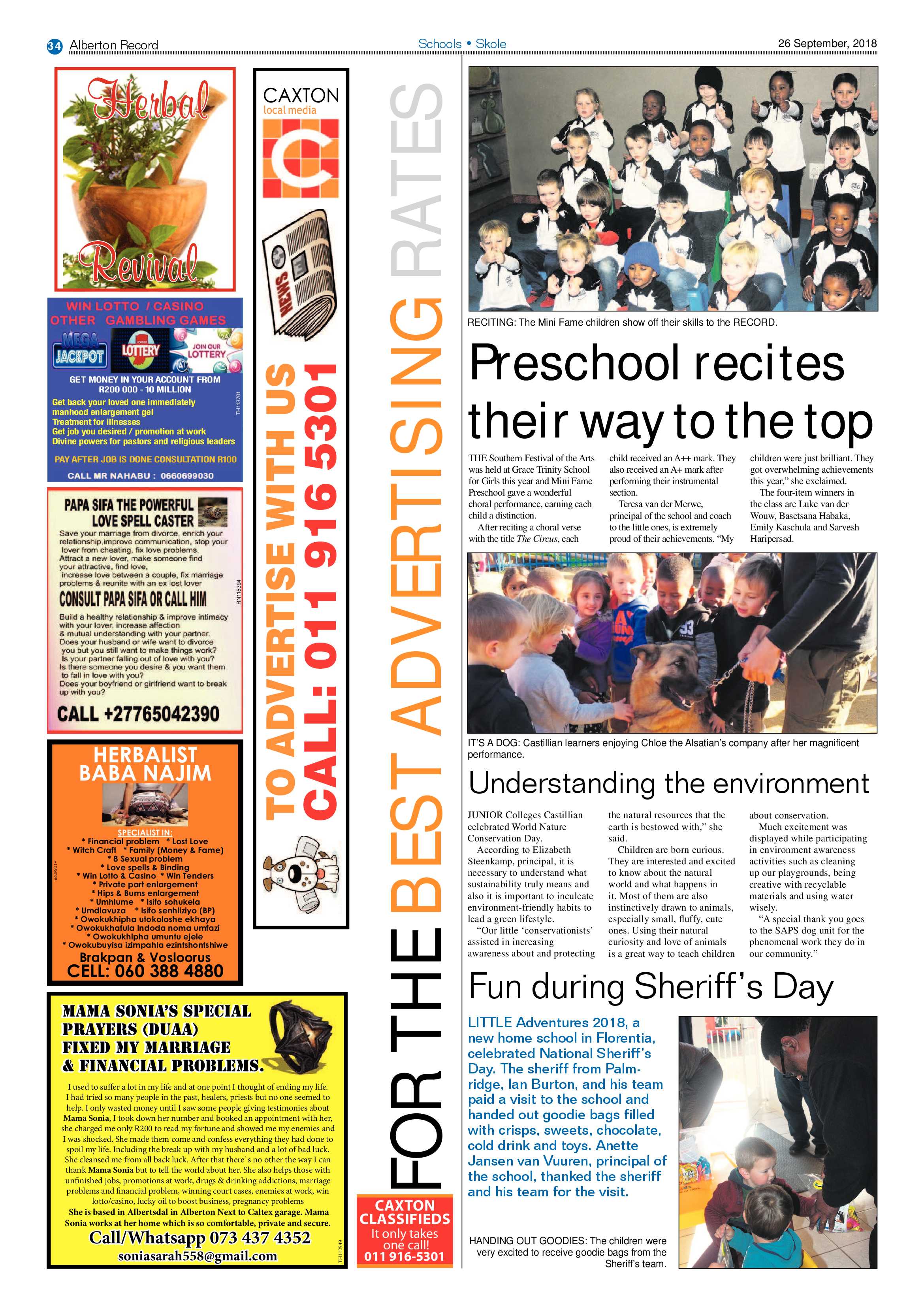 Alberton Record 26 September 2018 page 34