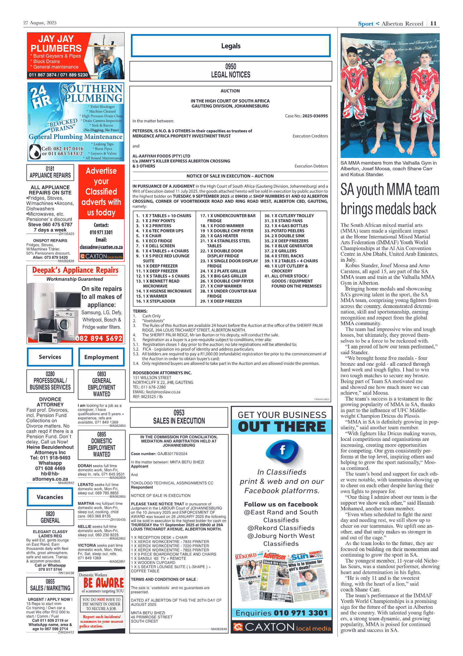 Alberton Record 27 August 2025 page 11