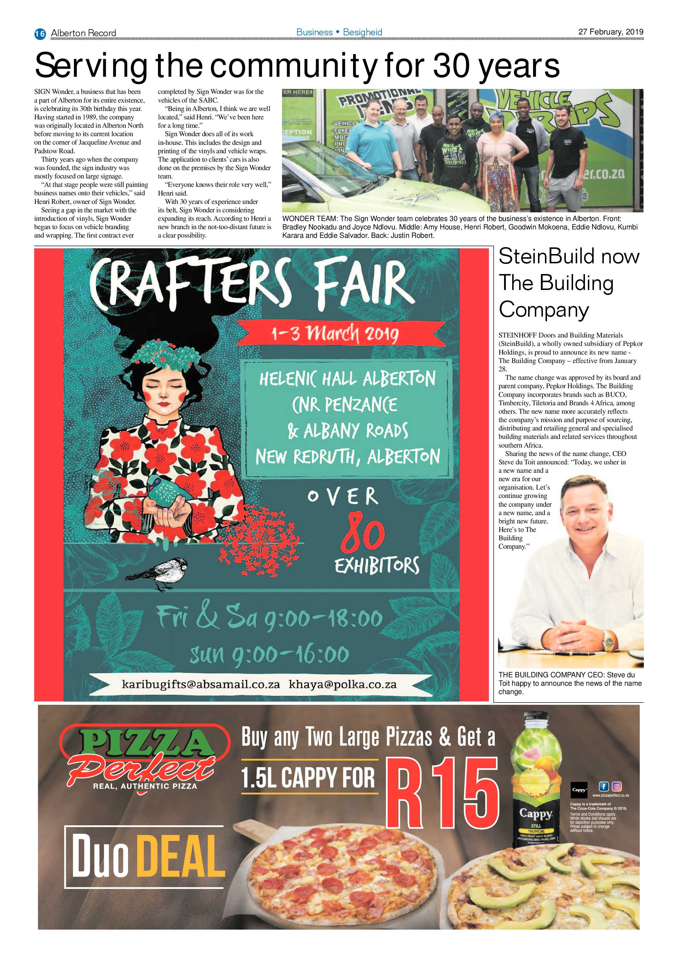 Alberton Record 27 February 2019 page 16