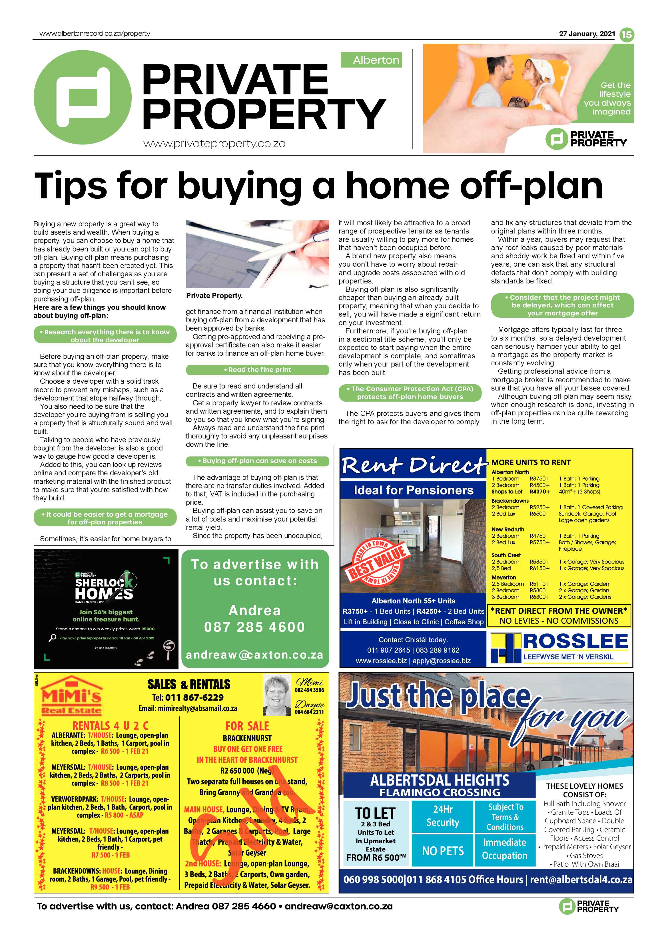 Alberton Record 27 January 2021 page 15