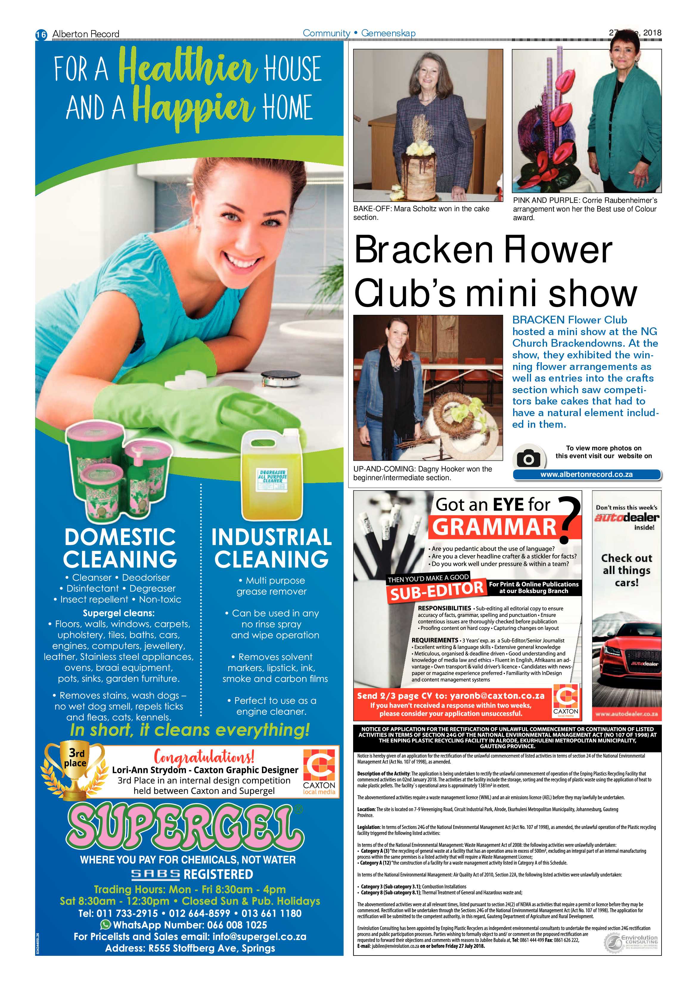 Alberton Record 27 June 2018 page 16