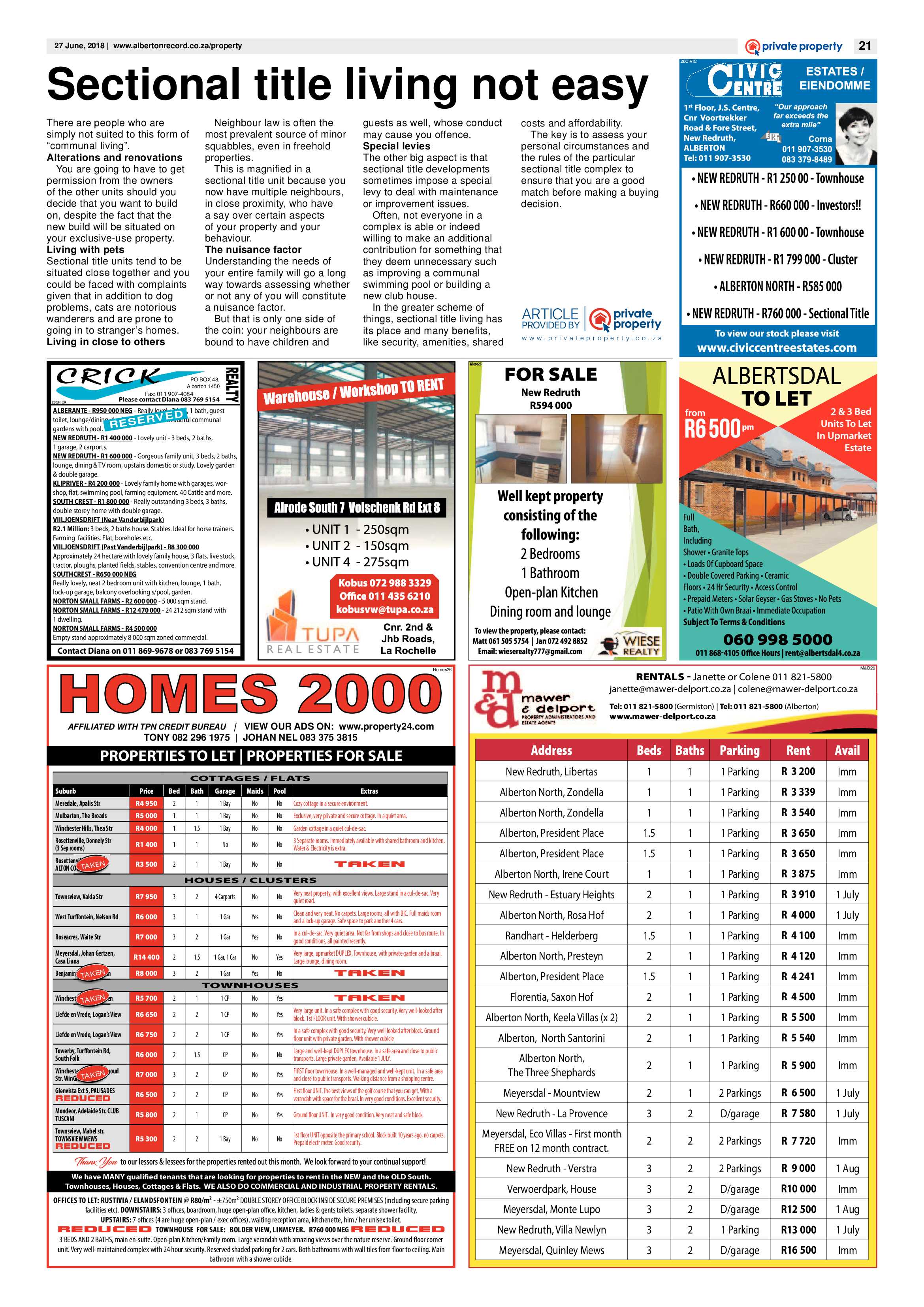Alberton Record 27 June 2018 page 21