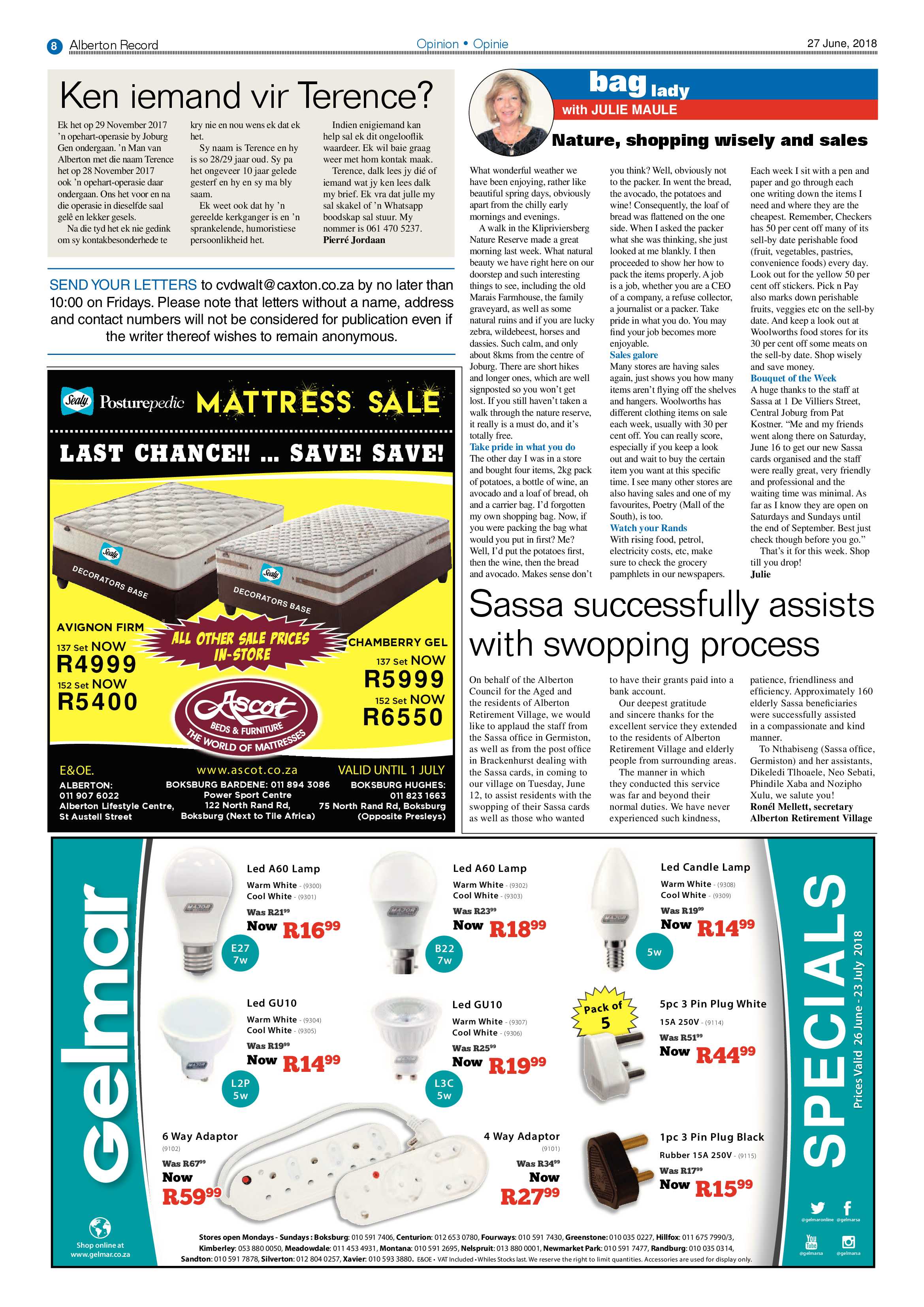 Alberton Record 27 June 2018 page 8