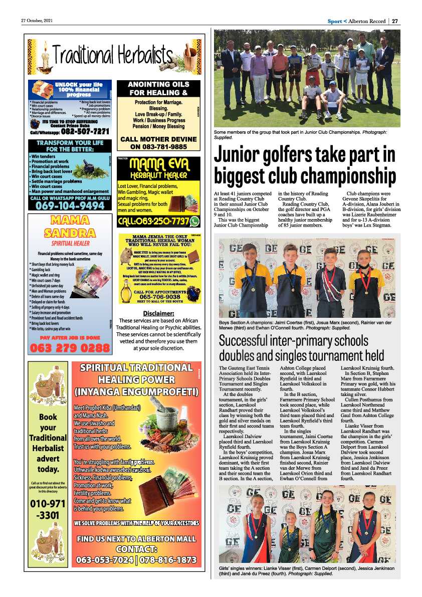 Alberton Record 27 October 2021 page 29