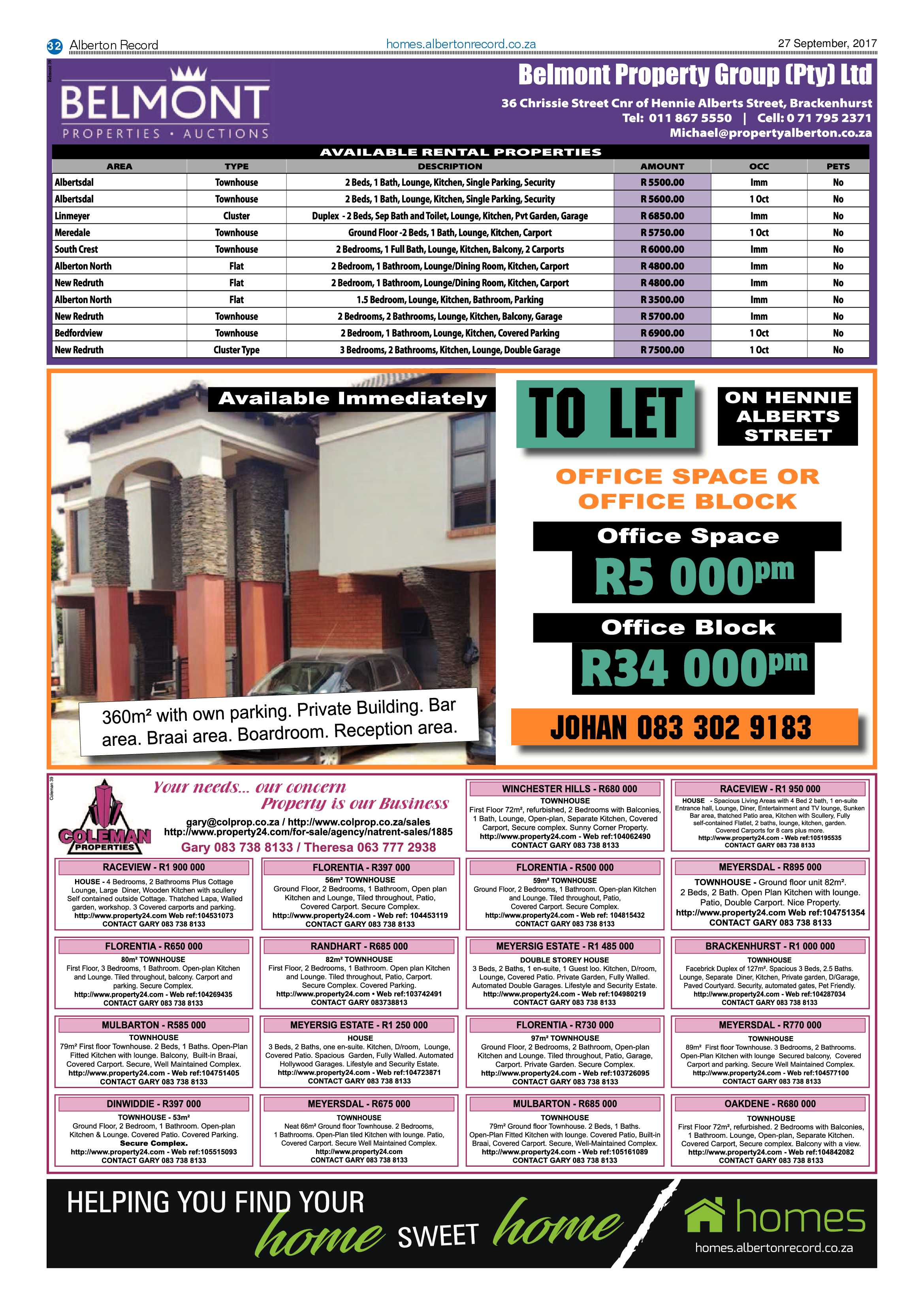 Alberton Record 27 September 2017 page 32