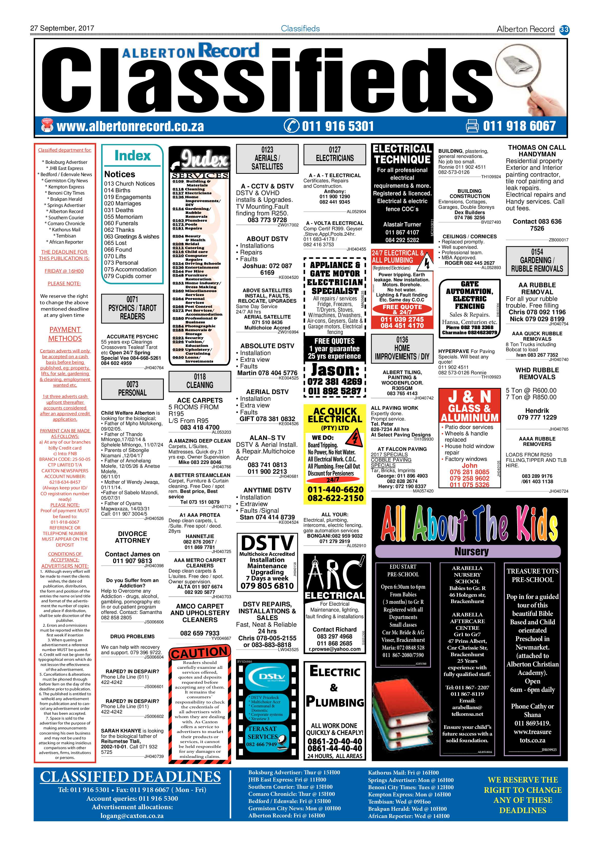 Alberton Record 27 September 2017 page 33