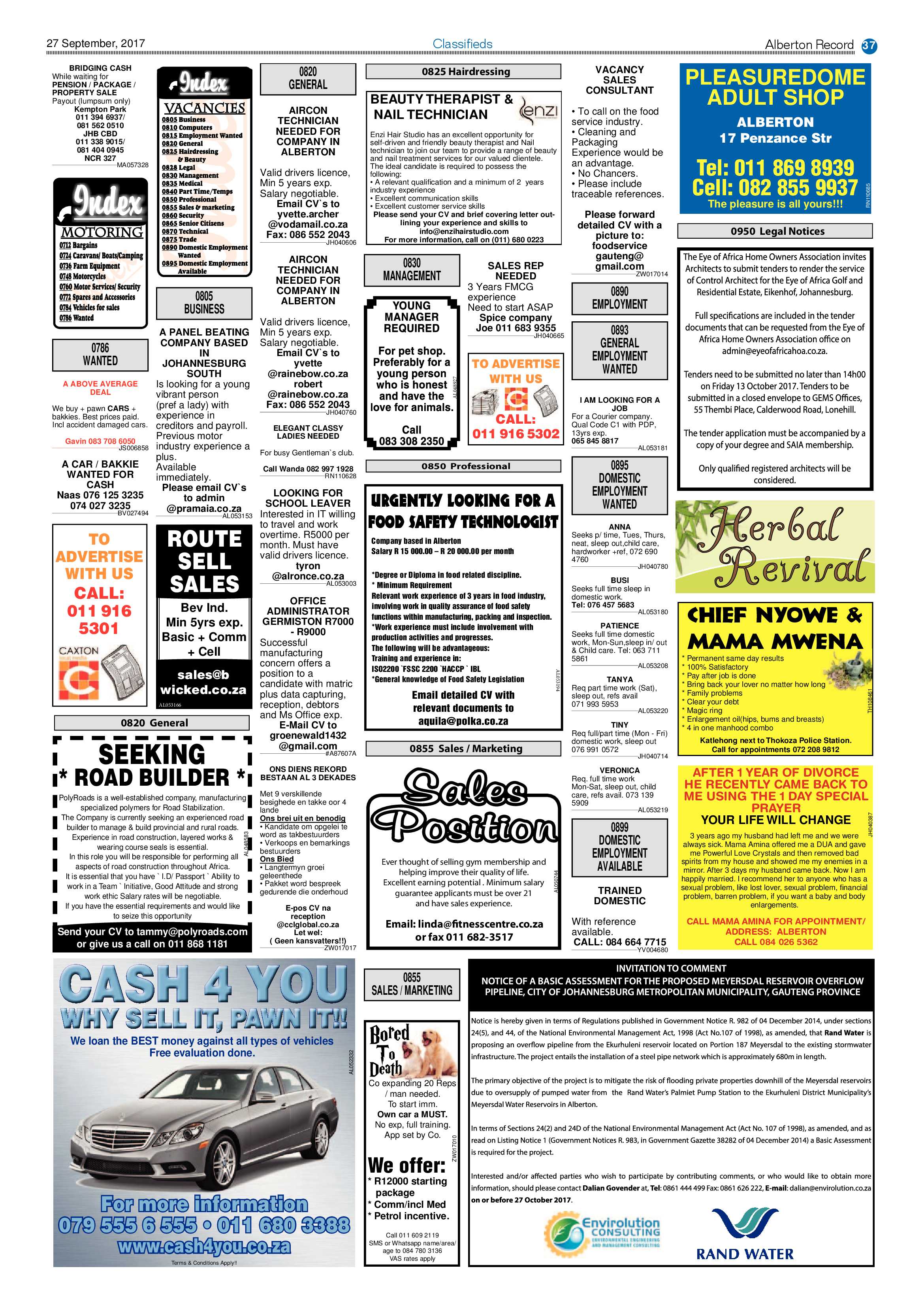 Alberton Record 27 September 2017 page 37