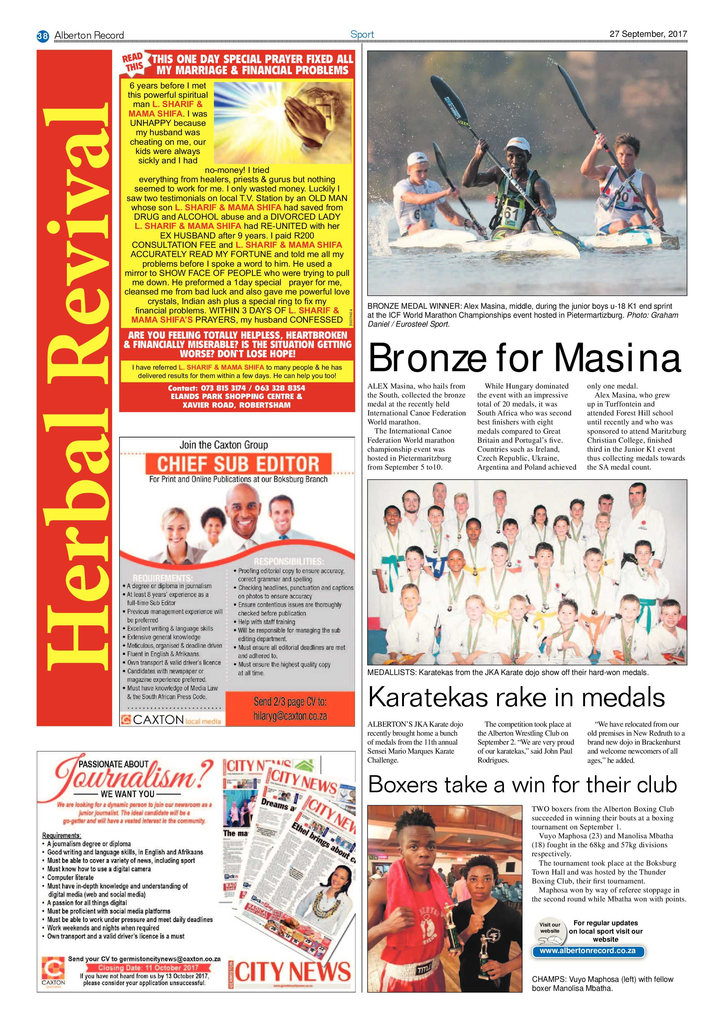 Alberton Record 27 September 2017 page 38