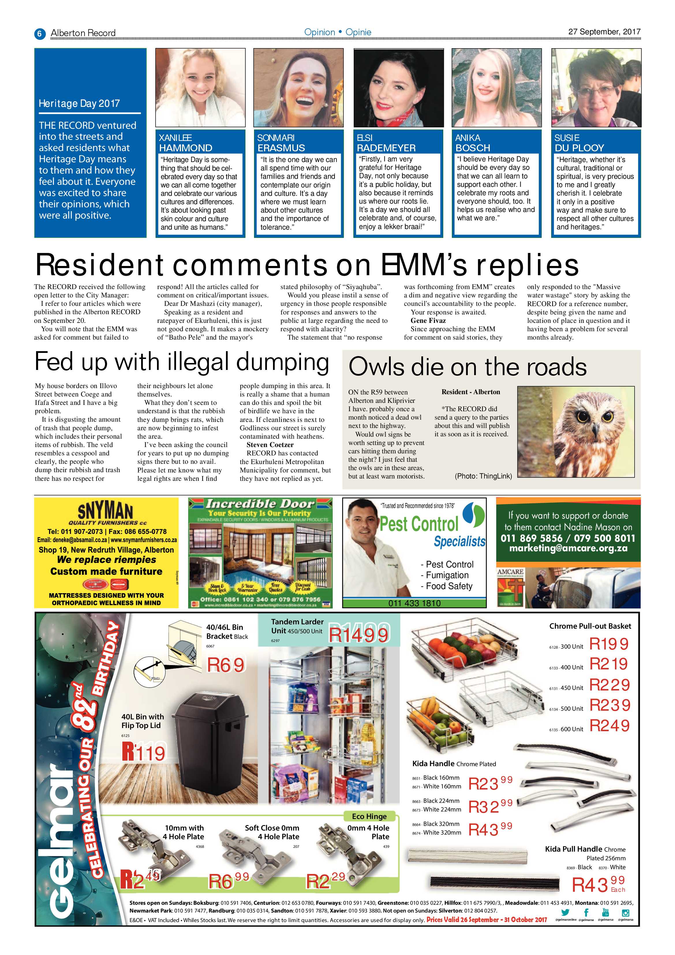 Alberton Record 27 September 2017 page 6