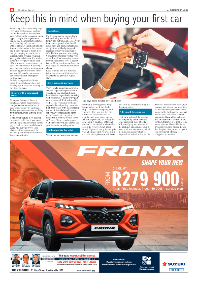 Alberton Record 27 September 2023 page 16