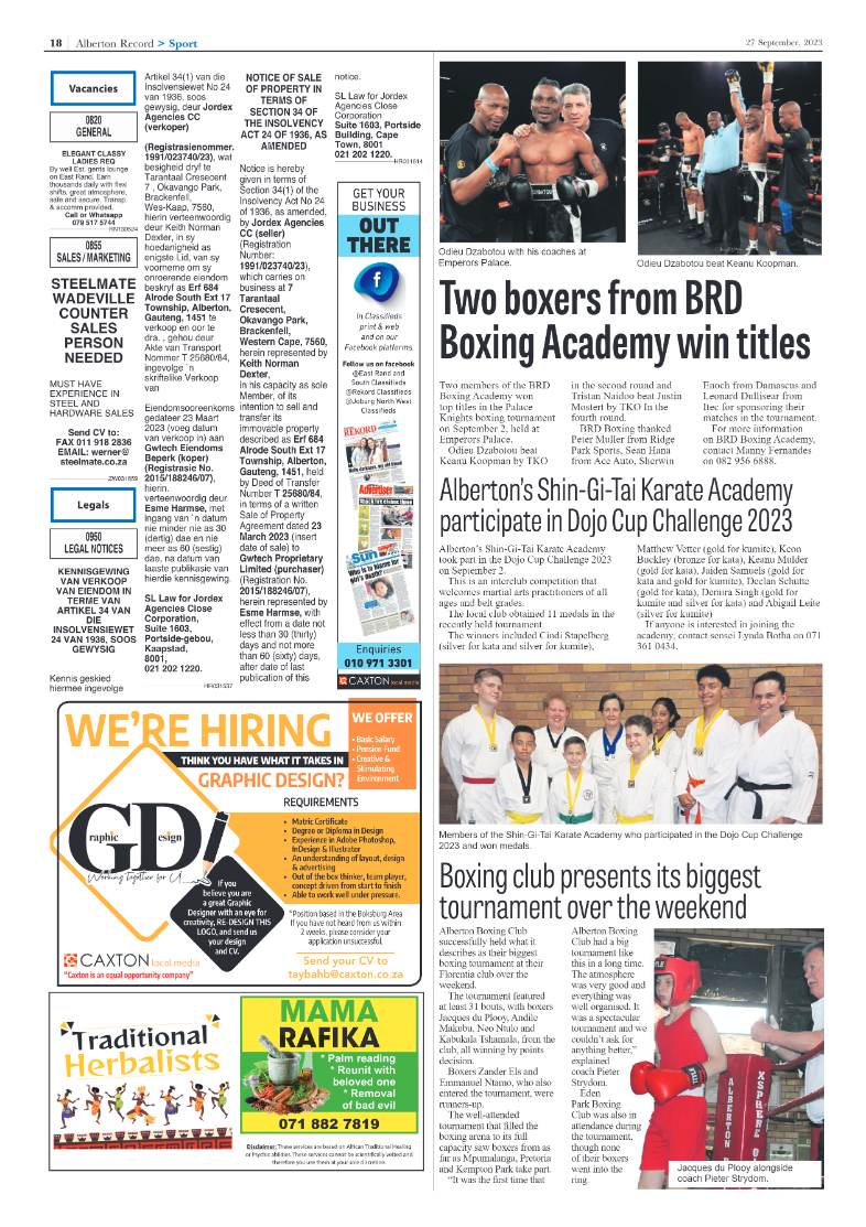 Alberton Record 27 September 2023 page 18