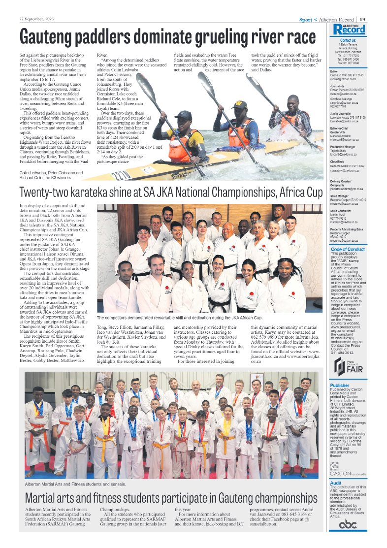 Alberton Record 27 September 2023 page 19
