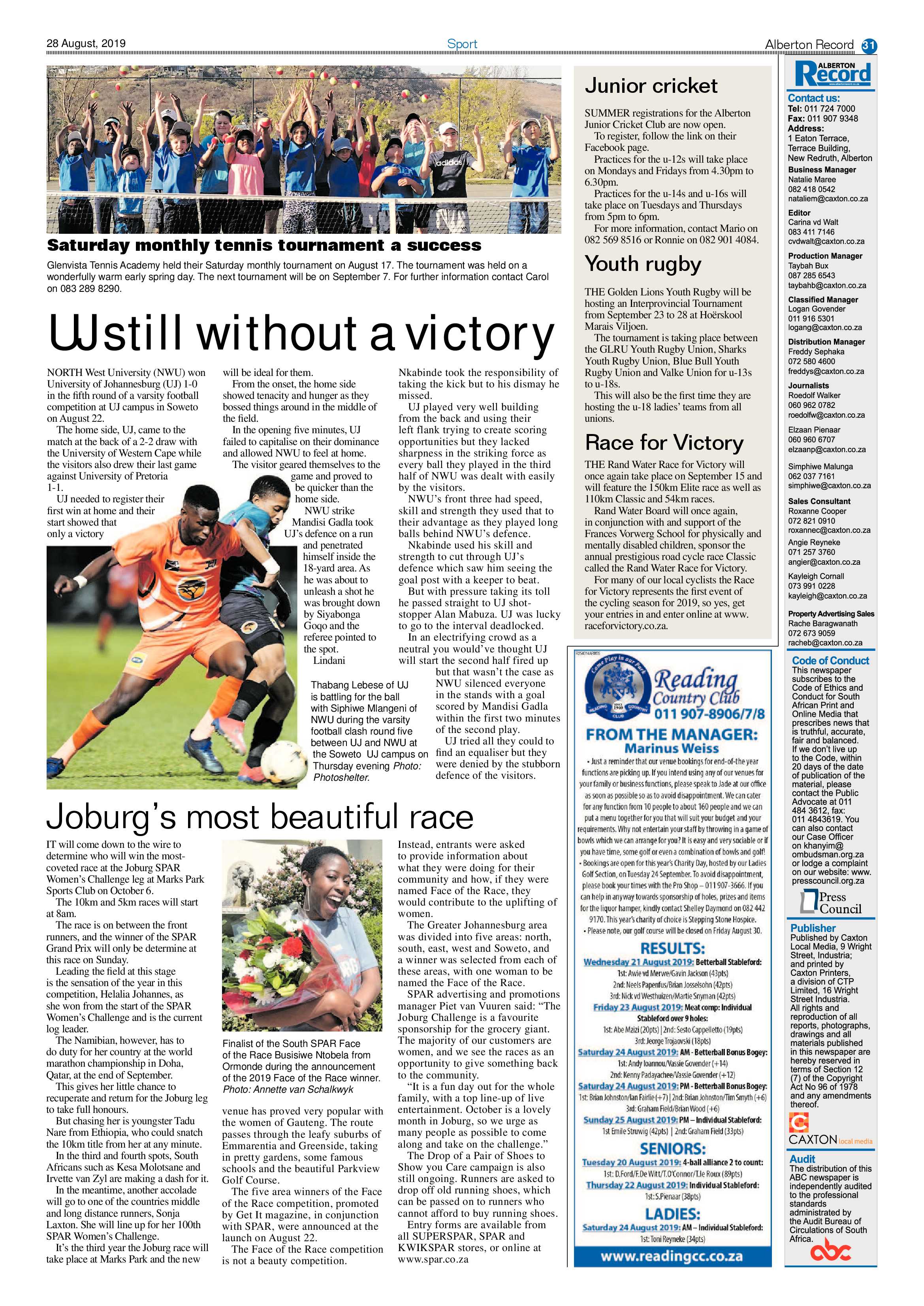 Alberton Record 28 August 2019 page 31