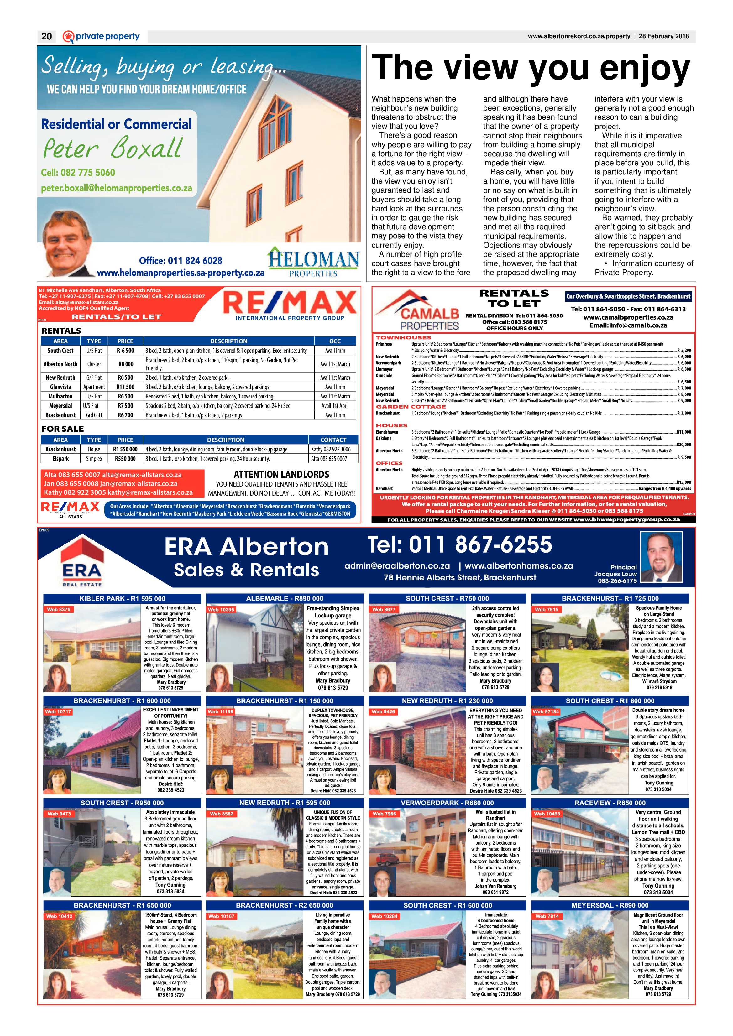 Alberton Record 28 February 2018 page 20