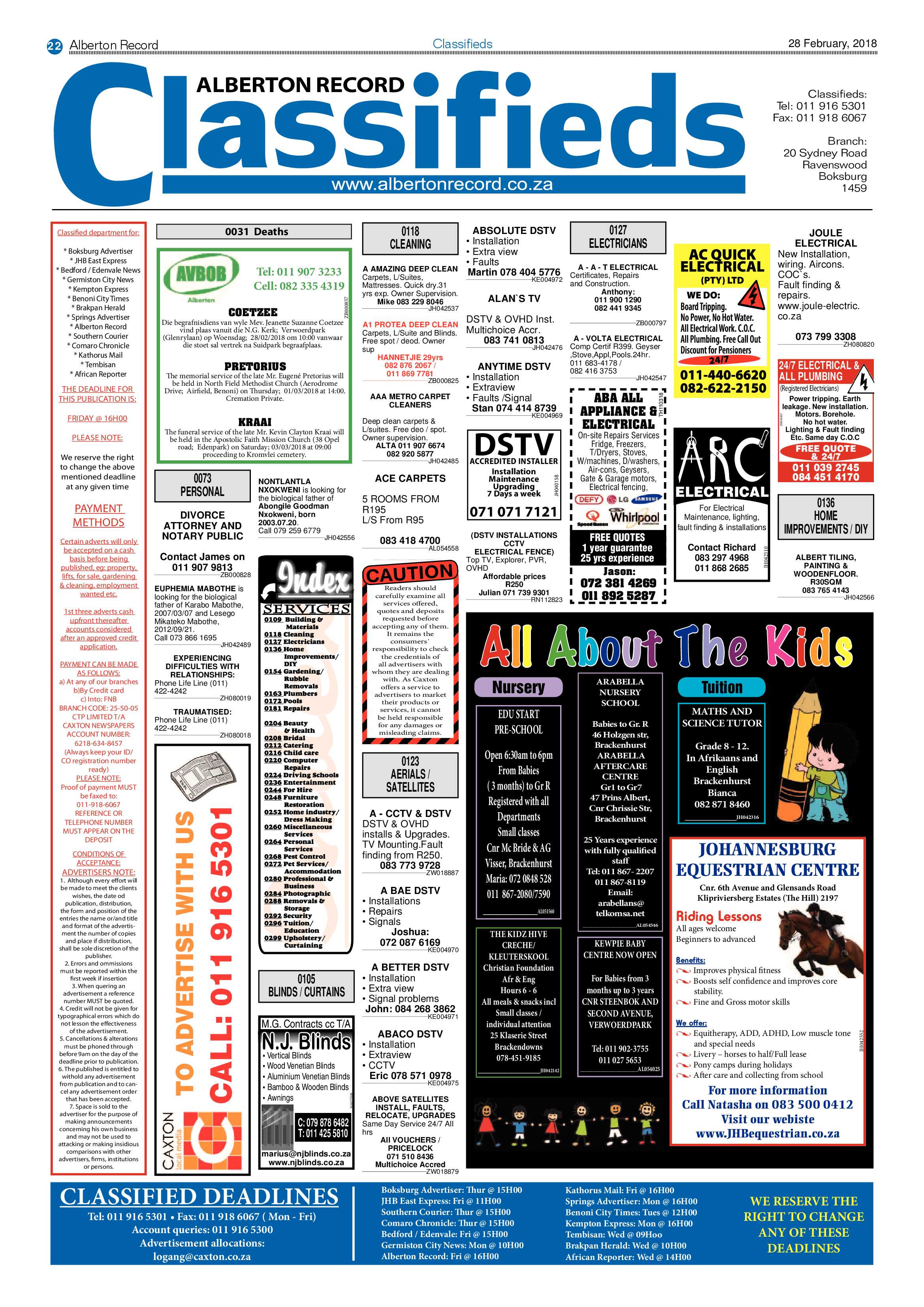 Alberton Record 28 February 2018 page 22