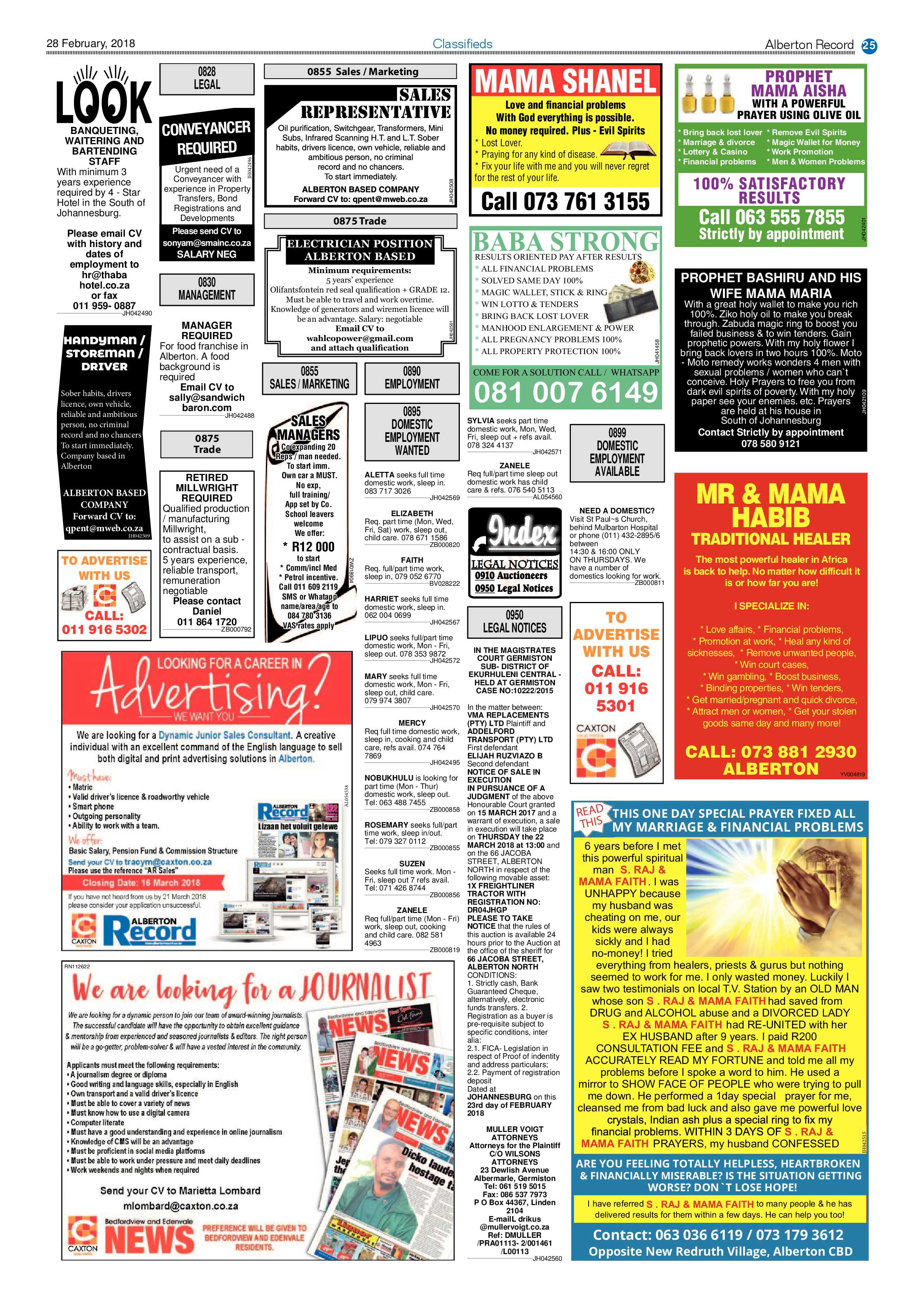 Alberton Record 28 February 2018 page 25