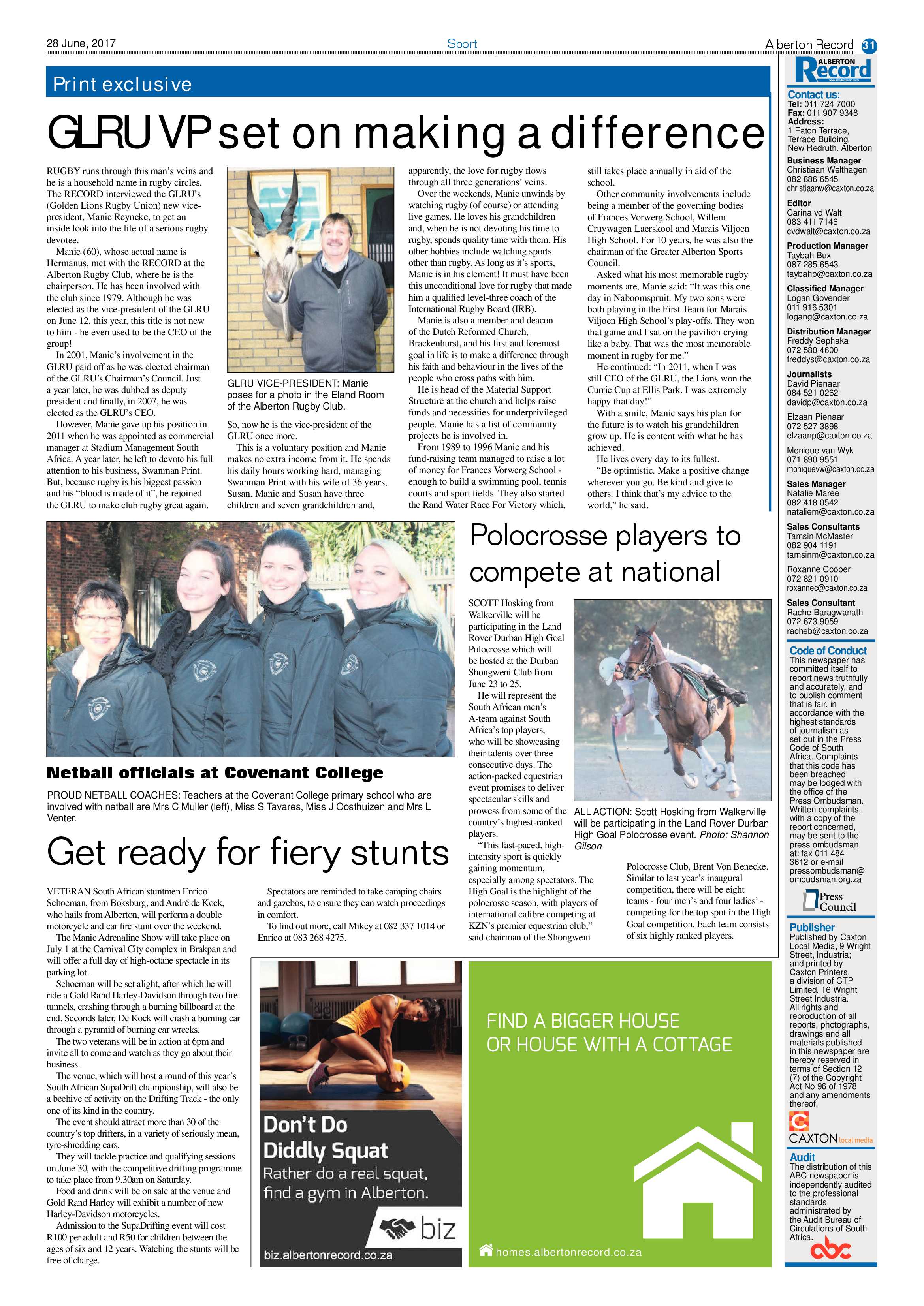 Alberton Record 28 June 2017 page 31