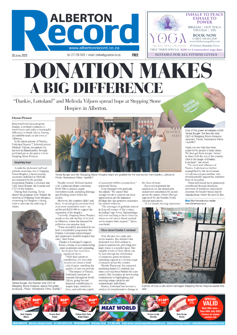 Alberton Record 28 June 2023 page 1