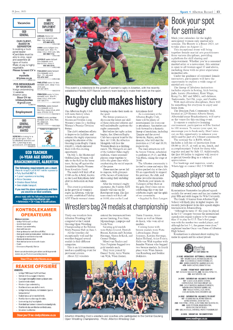Alberton Record 28 June 2023 page 15