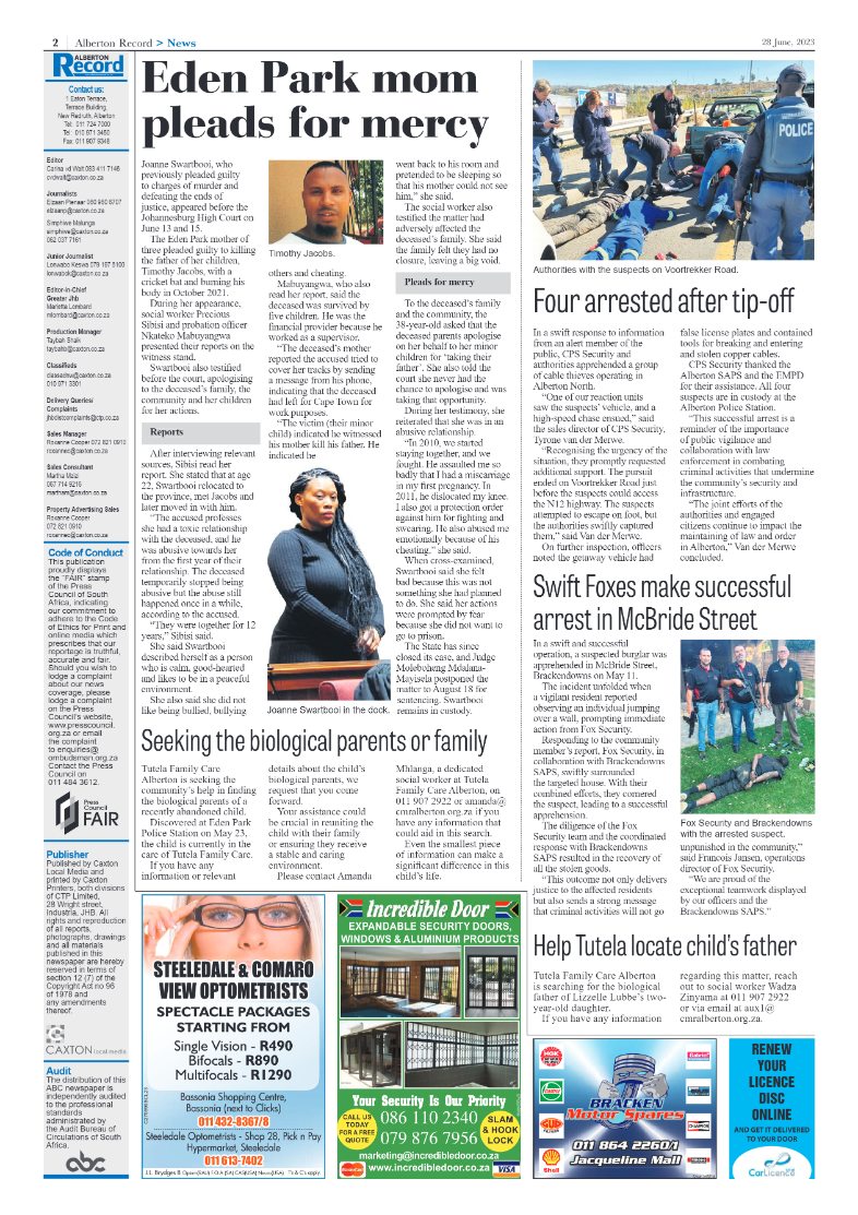 Alberton Record 28 June 2023 page 2