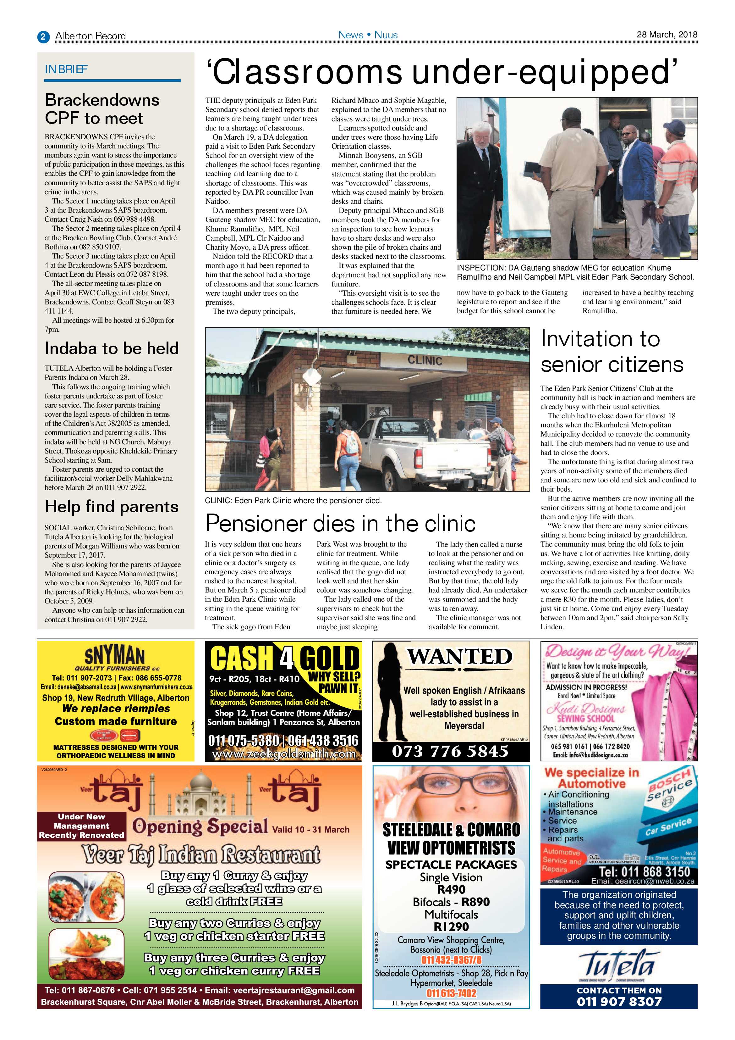 Alberton Record 28 March 2018 page 2
