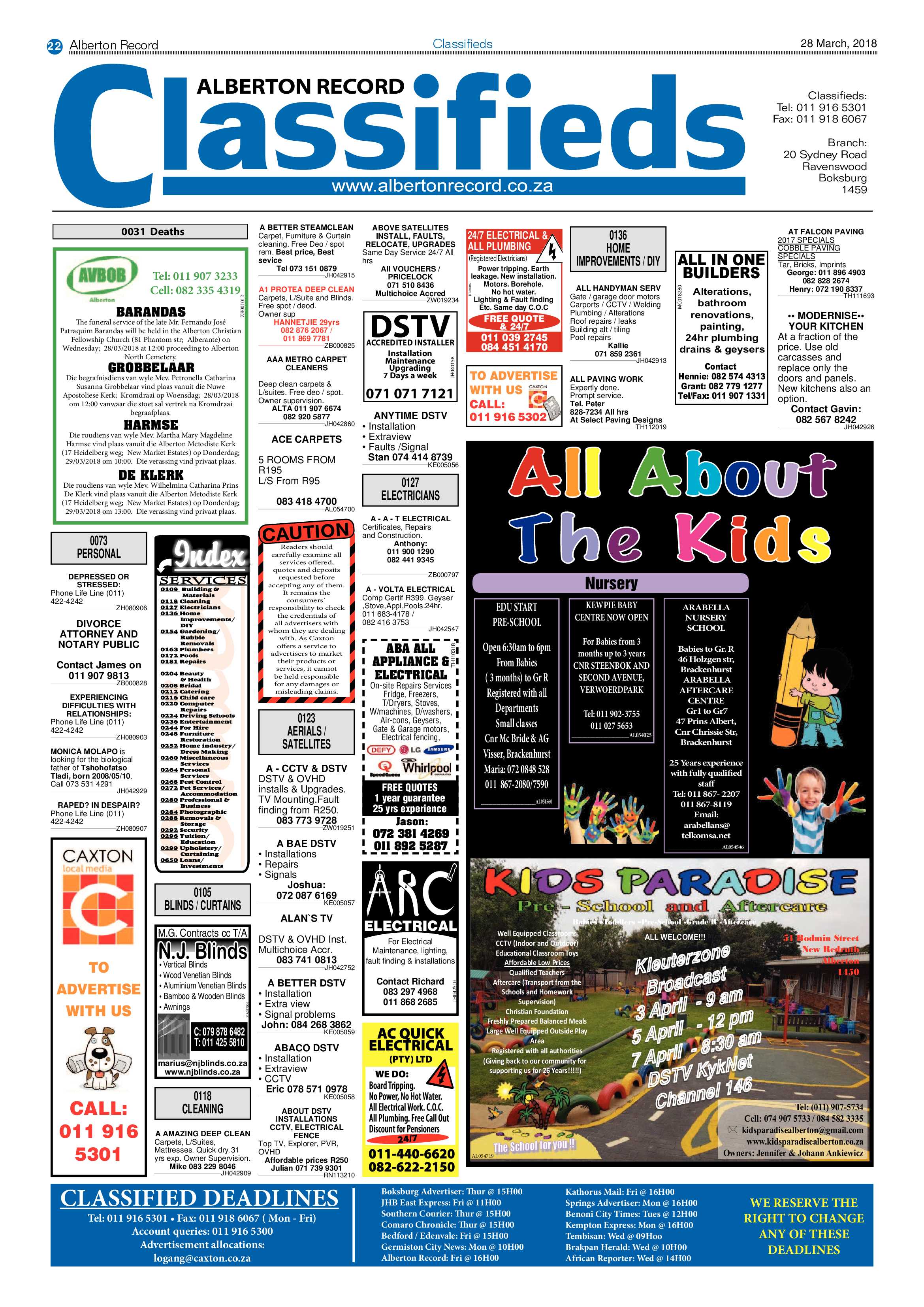 Alberton Record 28 March 2018 page 22