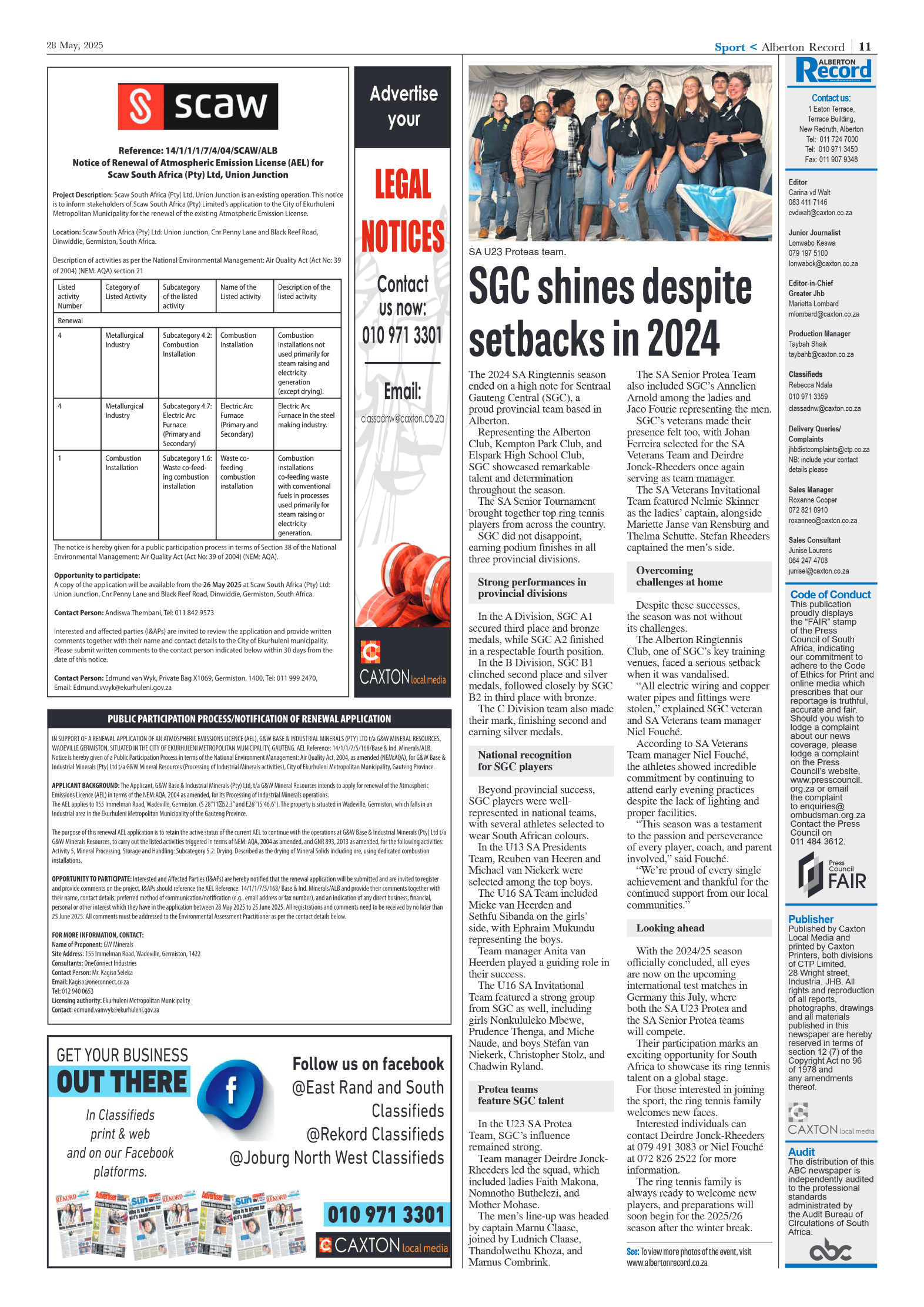 Alberton Record 28 May 2025 page 11