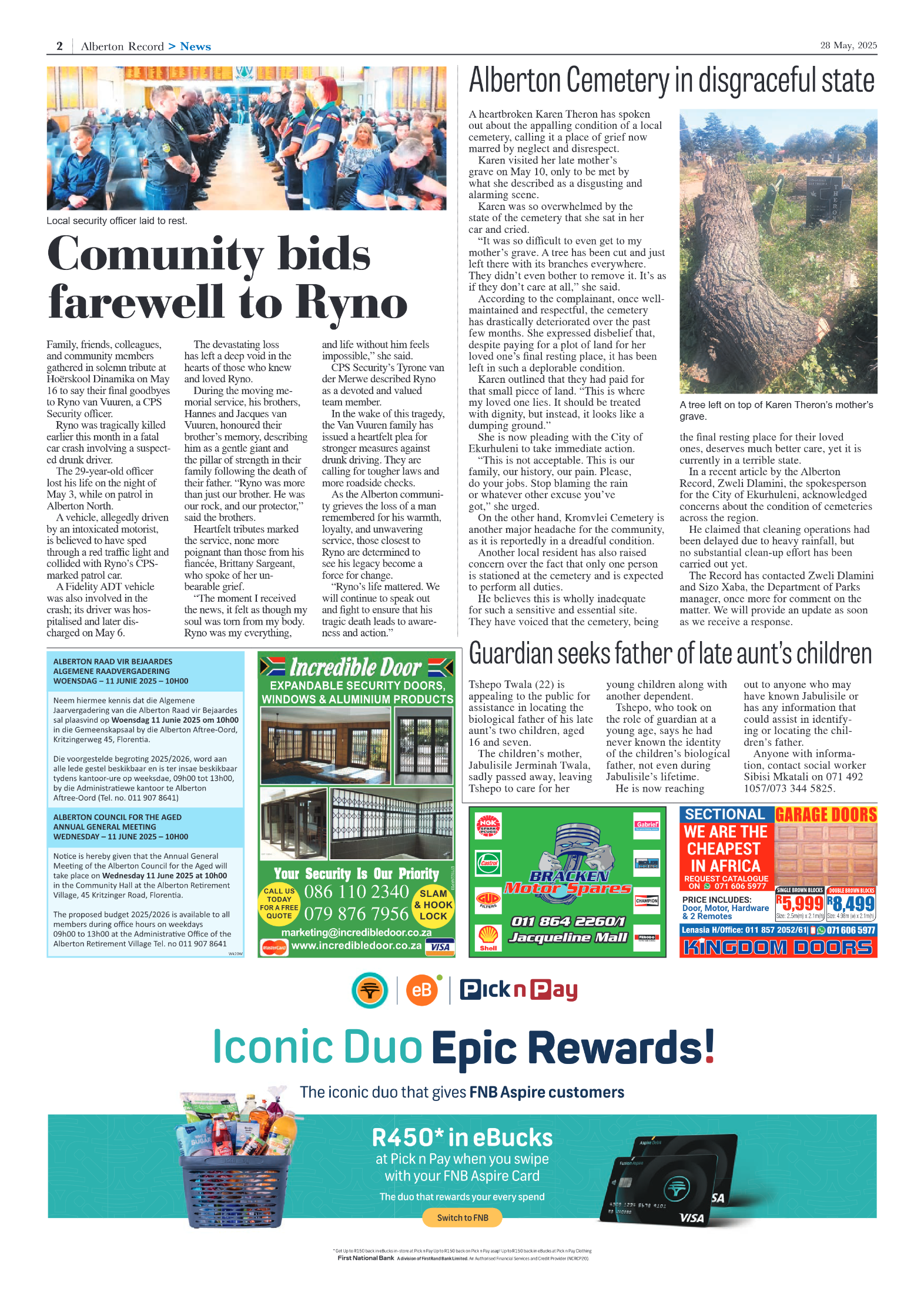 Alberton Record 28 May 2025 page 2
