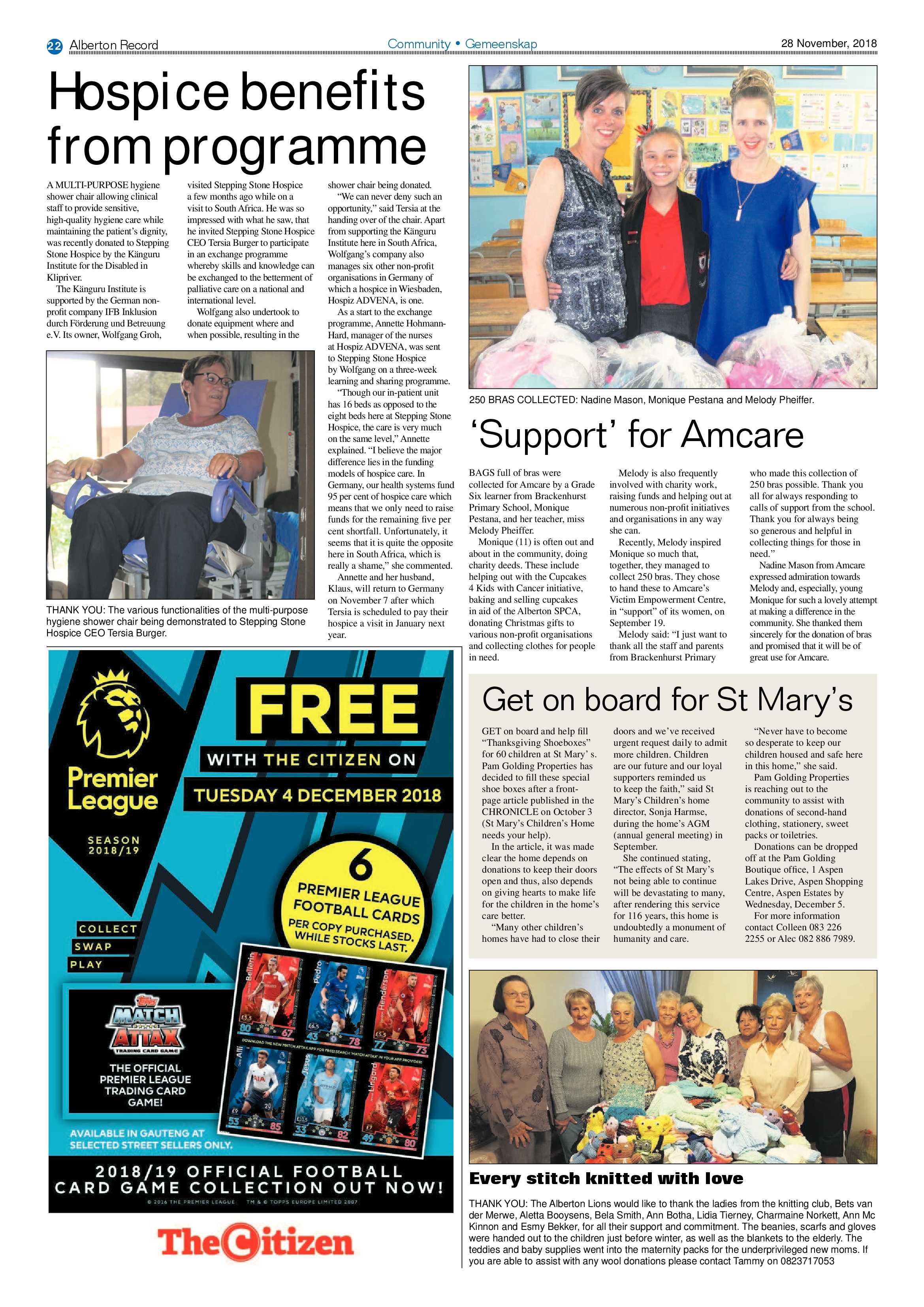 Alberton Record 28 November 2018 page 22
