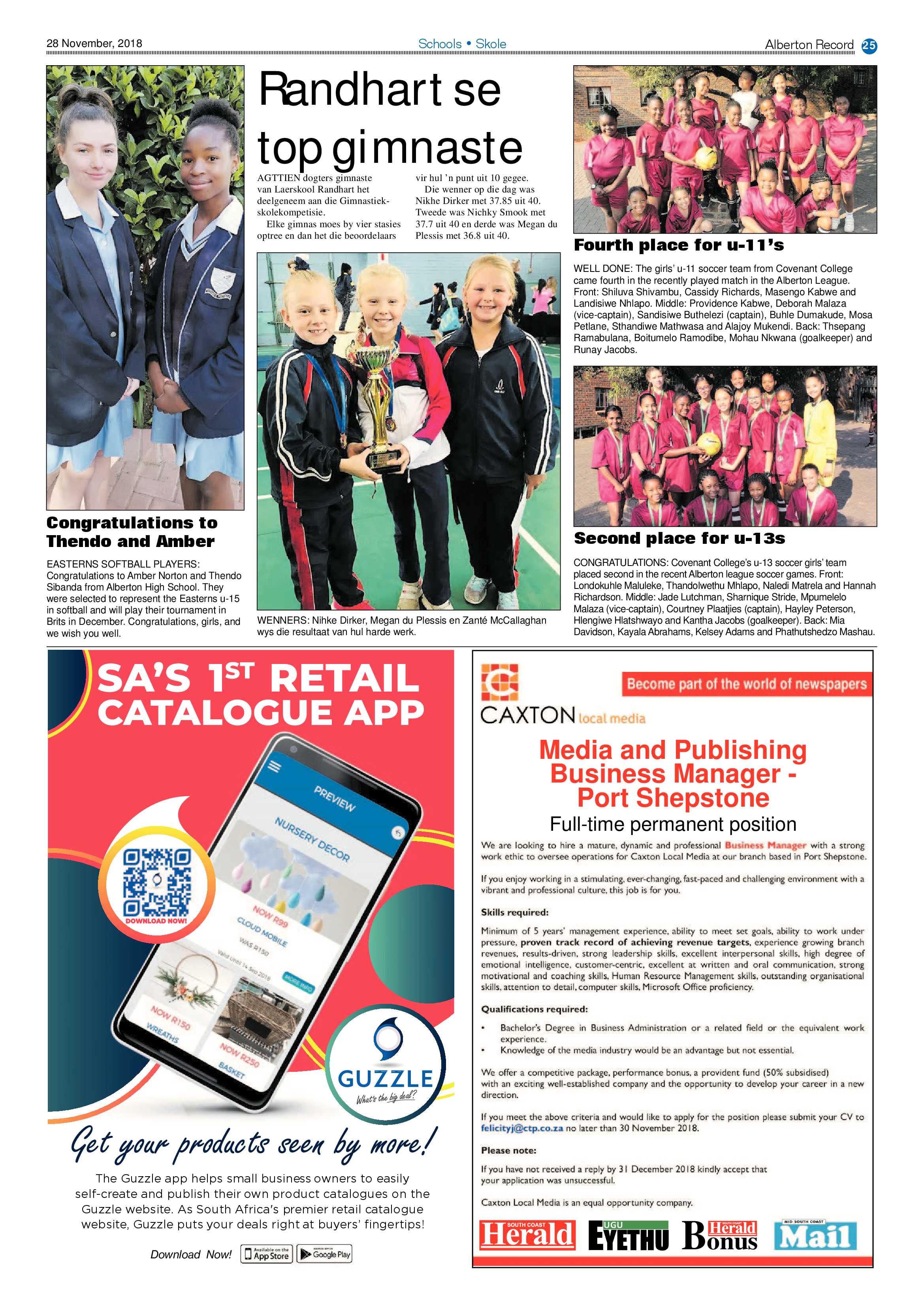 Alberton Record 28 November 2018 page 25