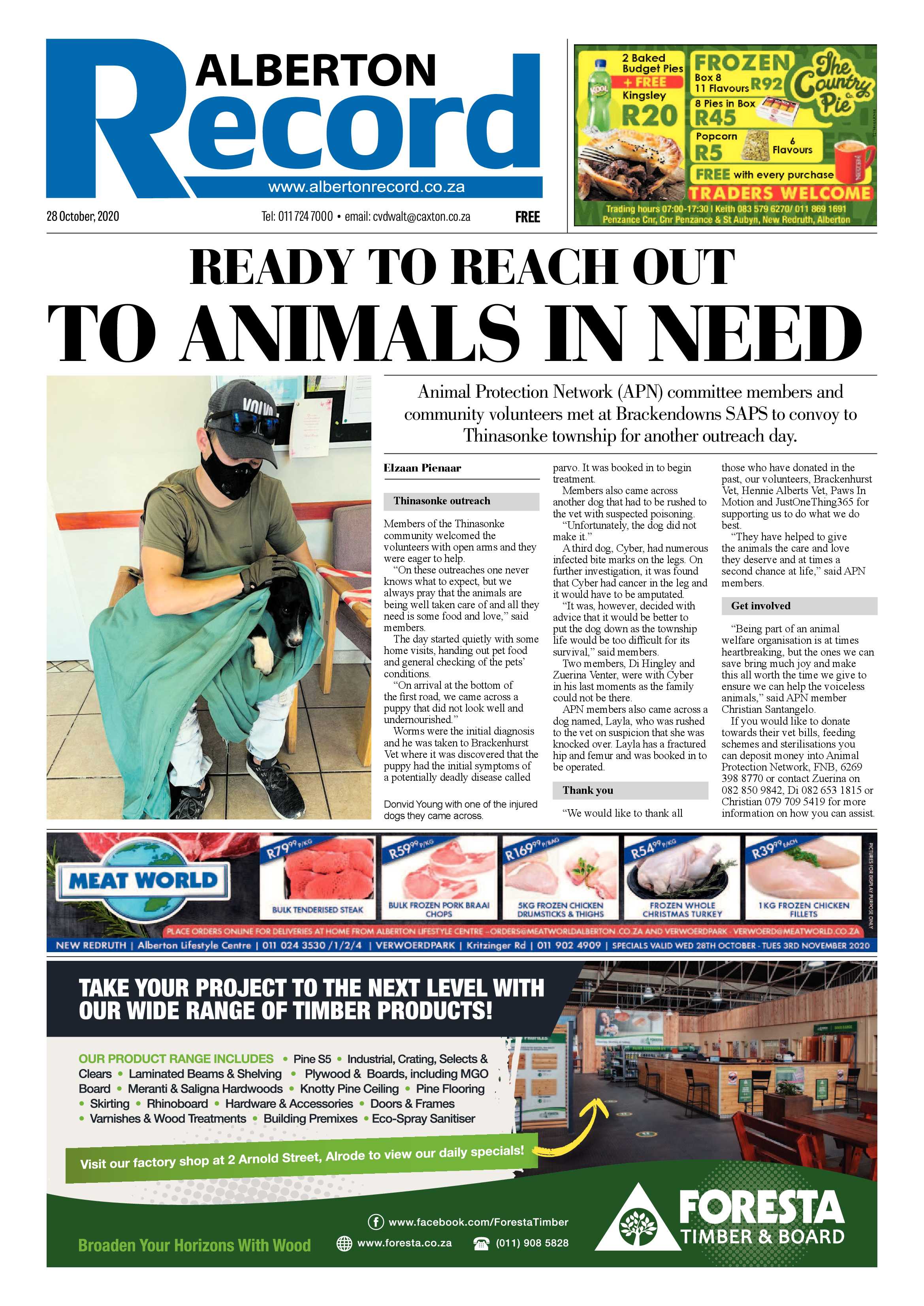 Alberton Record 28 October 2020 page 1
