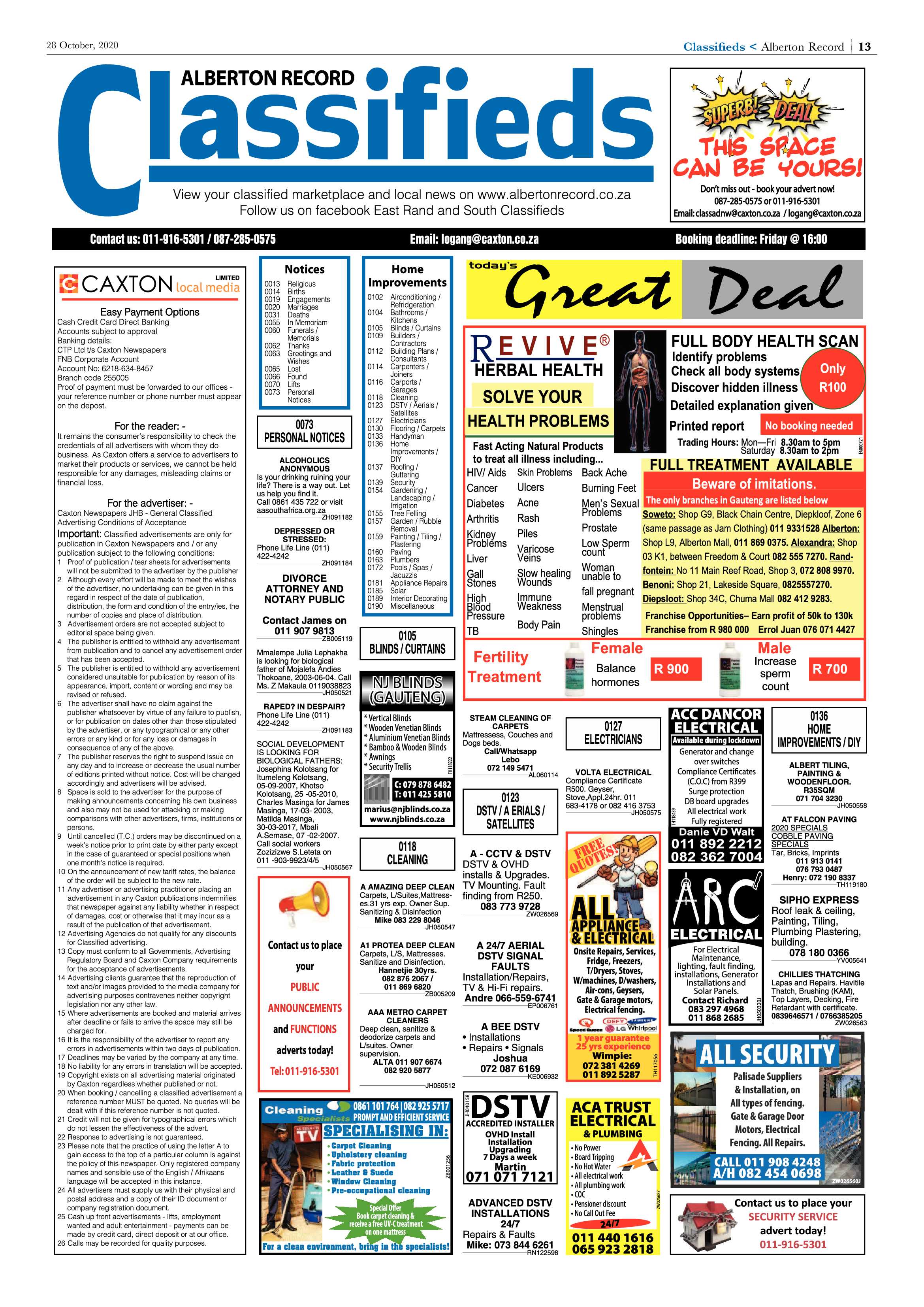 Alberton Record 28 October 2020 page 13