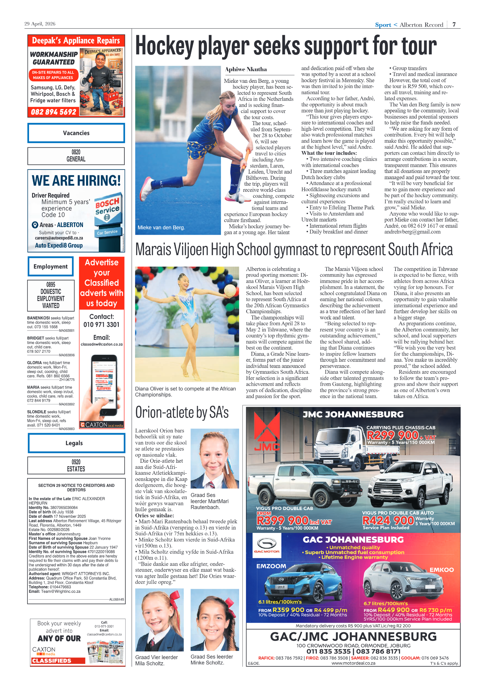 Alberton Record 29 April 2026 page 7