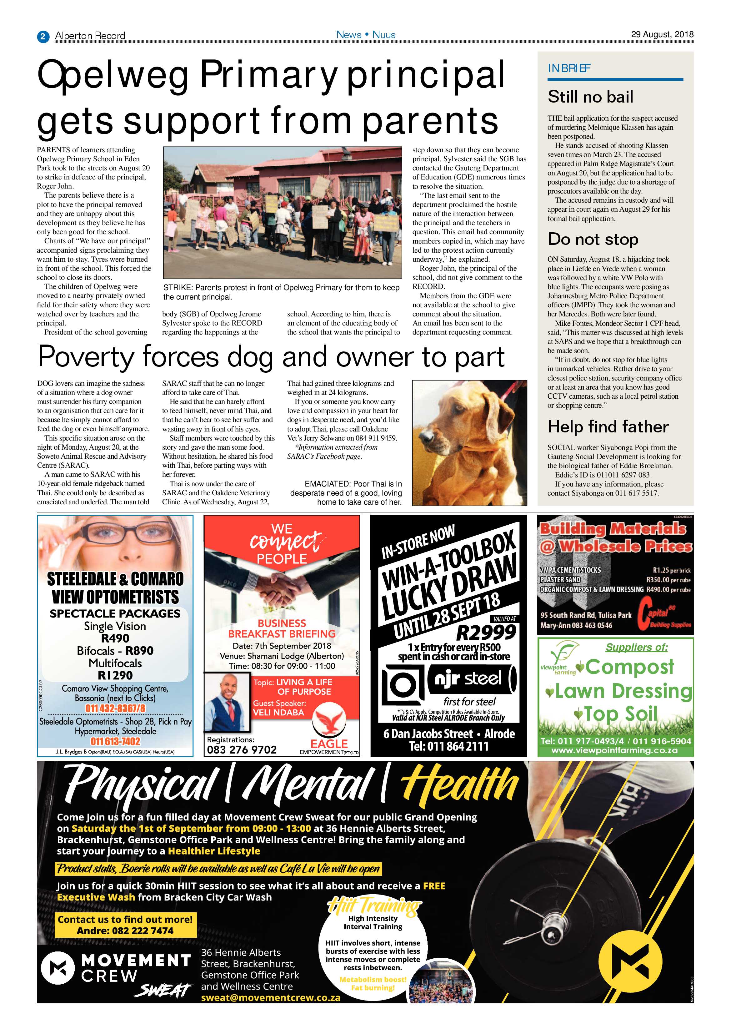 Alberton Record 29 August 2018 page 2