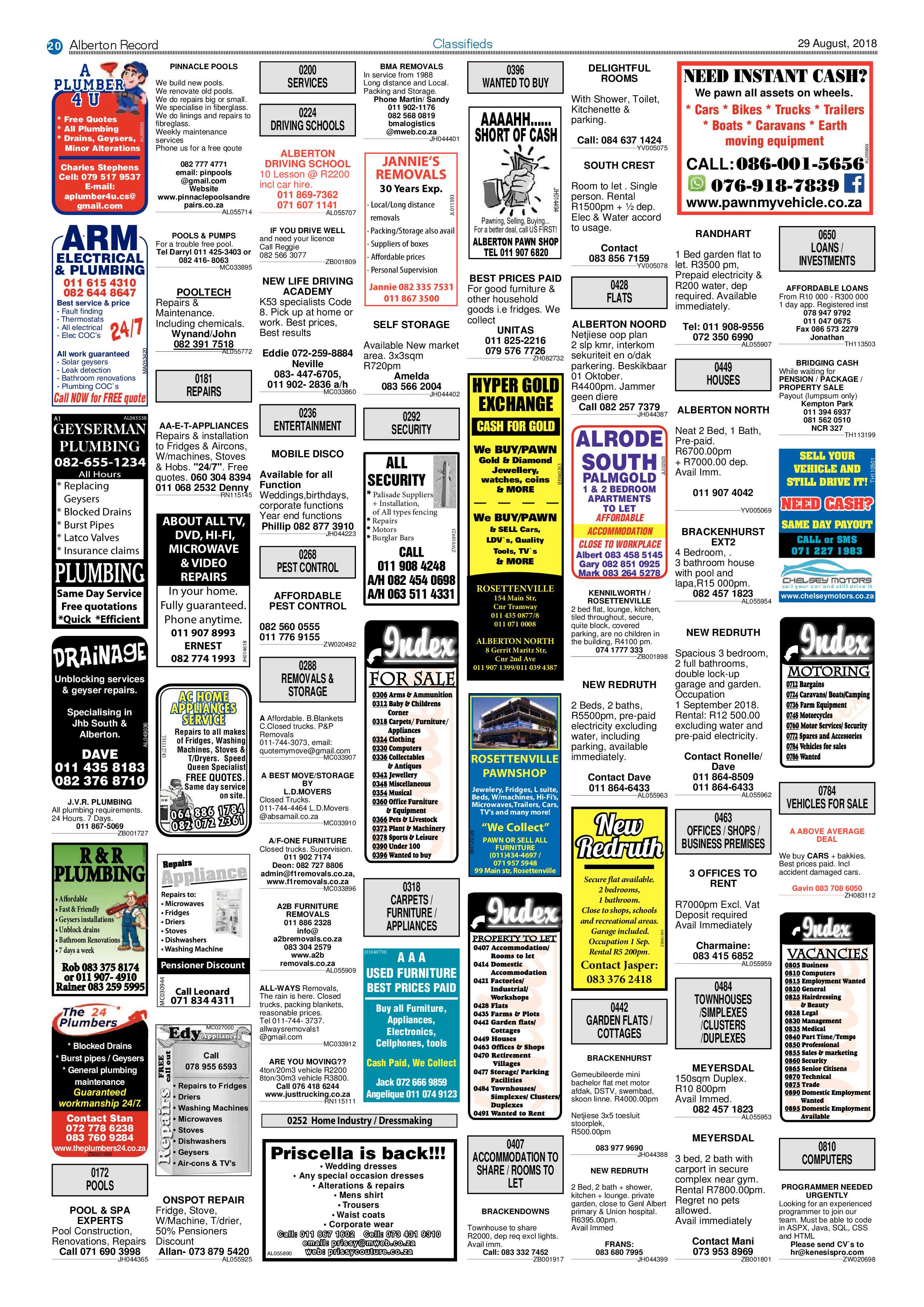 Alberton Record 29 August 2018 page 20