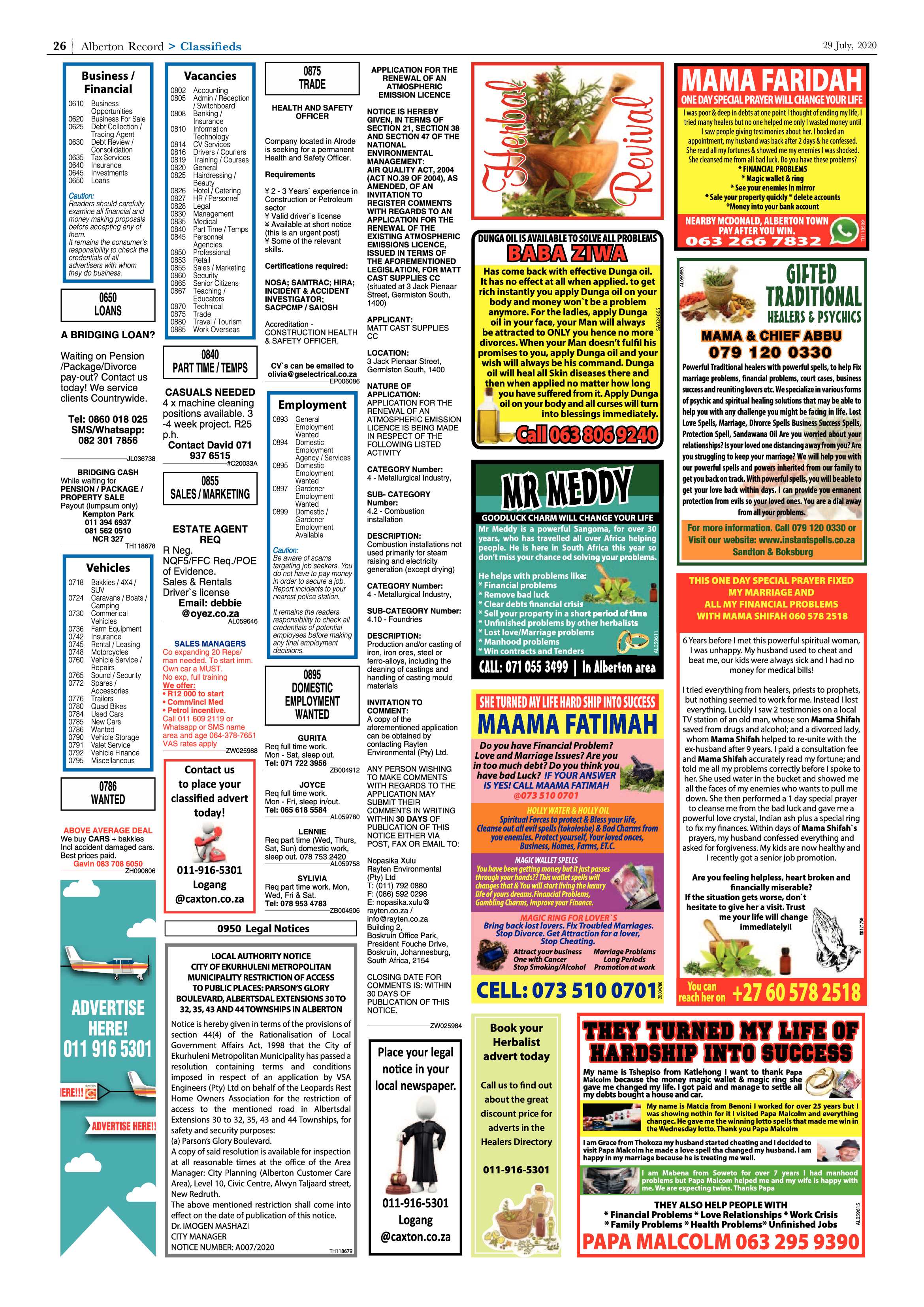 Alberton Record 29 July 2020 page 26